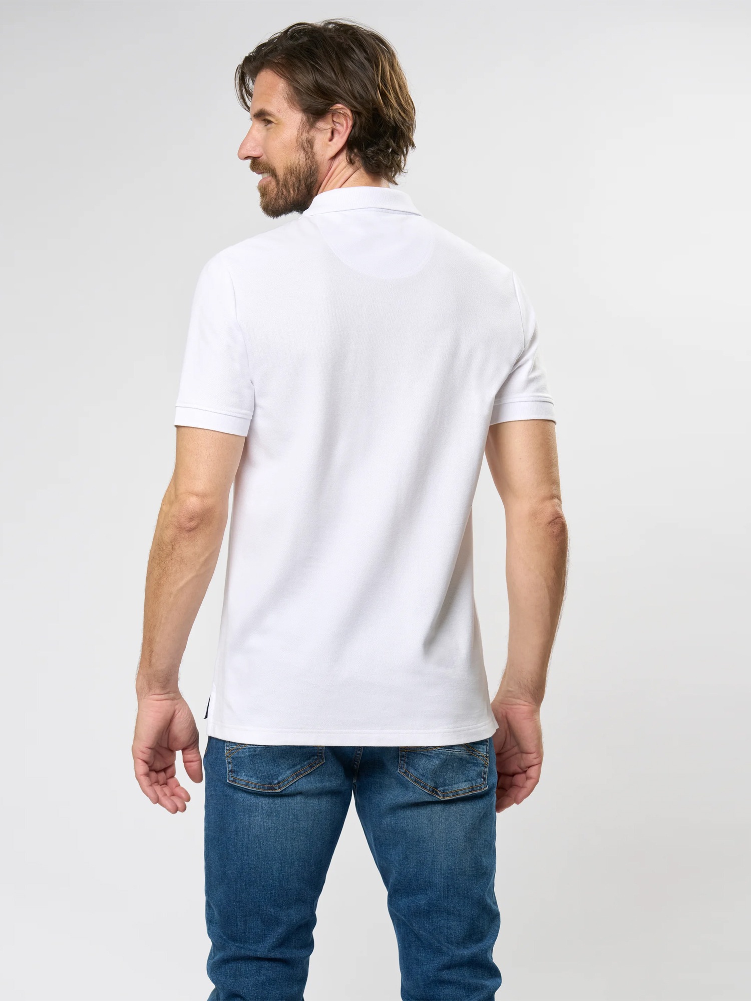 MCS MCHurst Men's Short Sleeve Polo Shirt White Size S 3