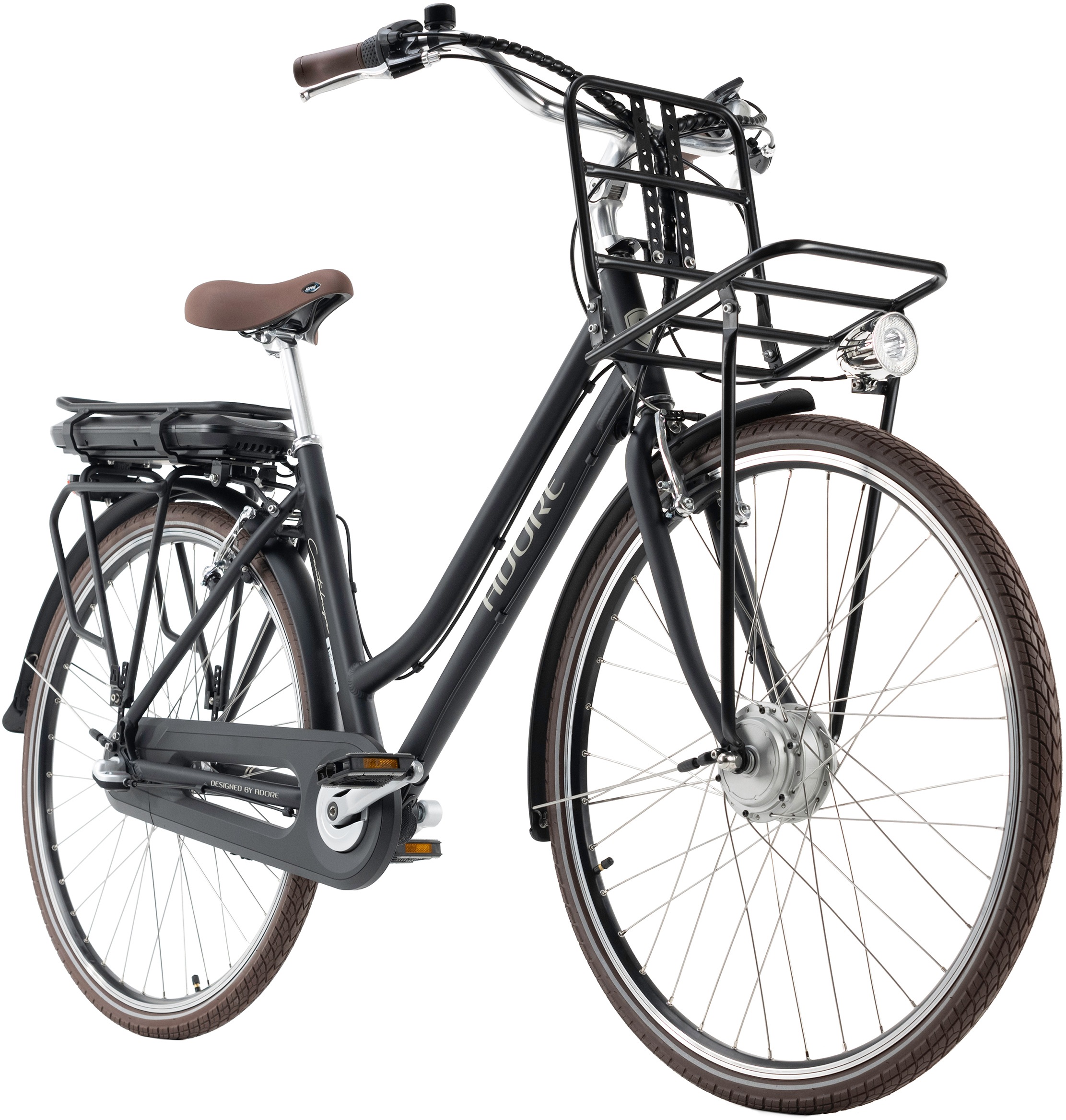 Adore E-Bike »Cantaloupe«, 3 Gang, Shimano, Nexus Schaltbox, Frontmotor 250 W, (Frontgepäckträger), Pedelec, Elektrofahrrad für Damen u. Herren