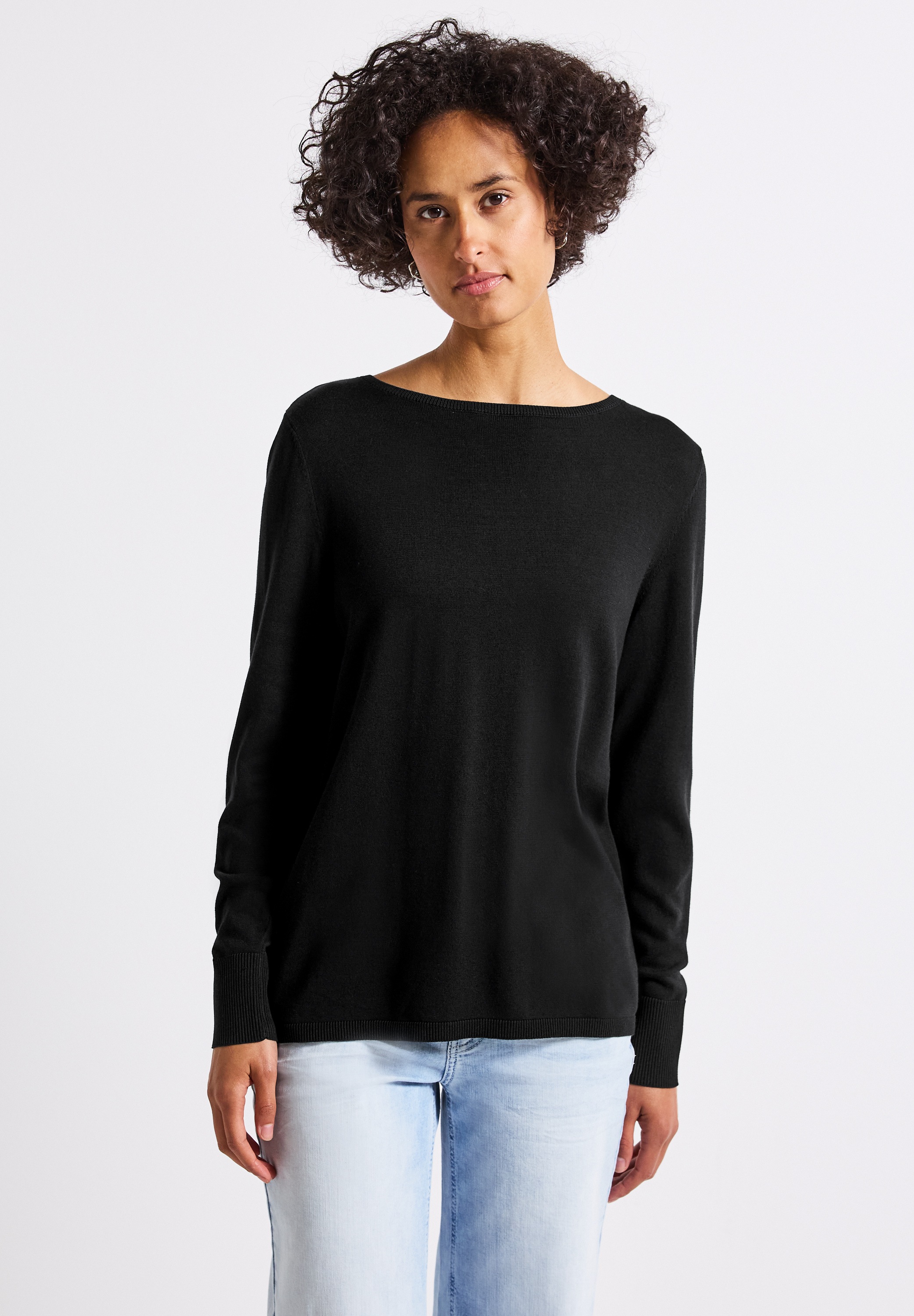 STREET ONE Strickpullover, aus elastischem Materialmix günstig online kaufen