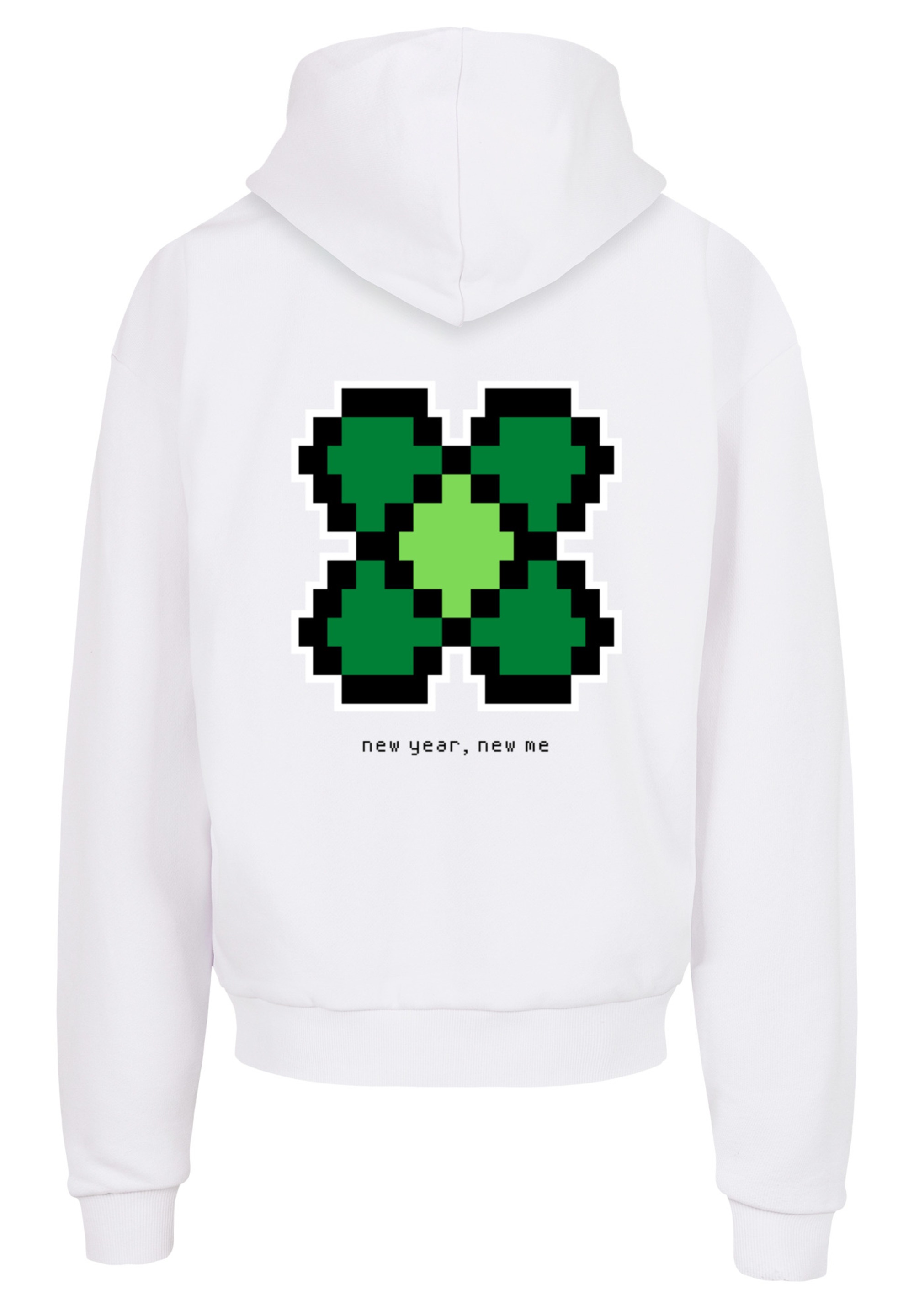 F4NT4STIC Kapuzenpullover »Silvester Happy New Year Pixel«, Print