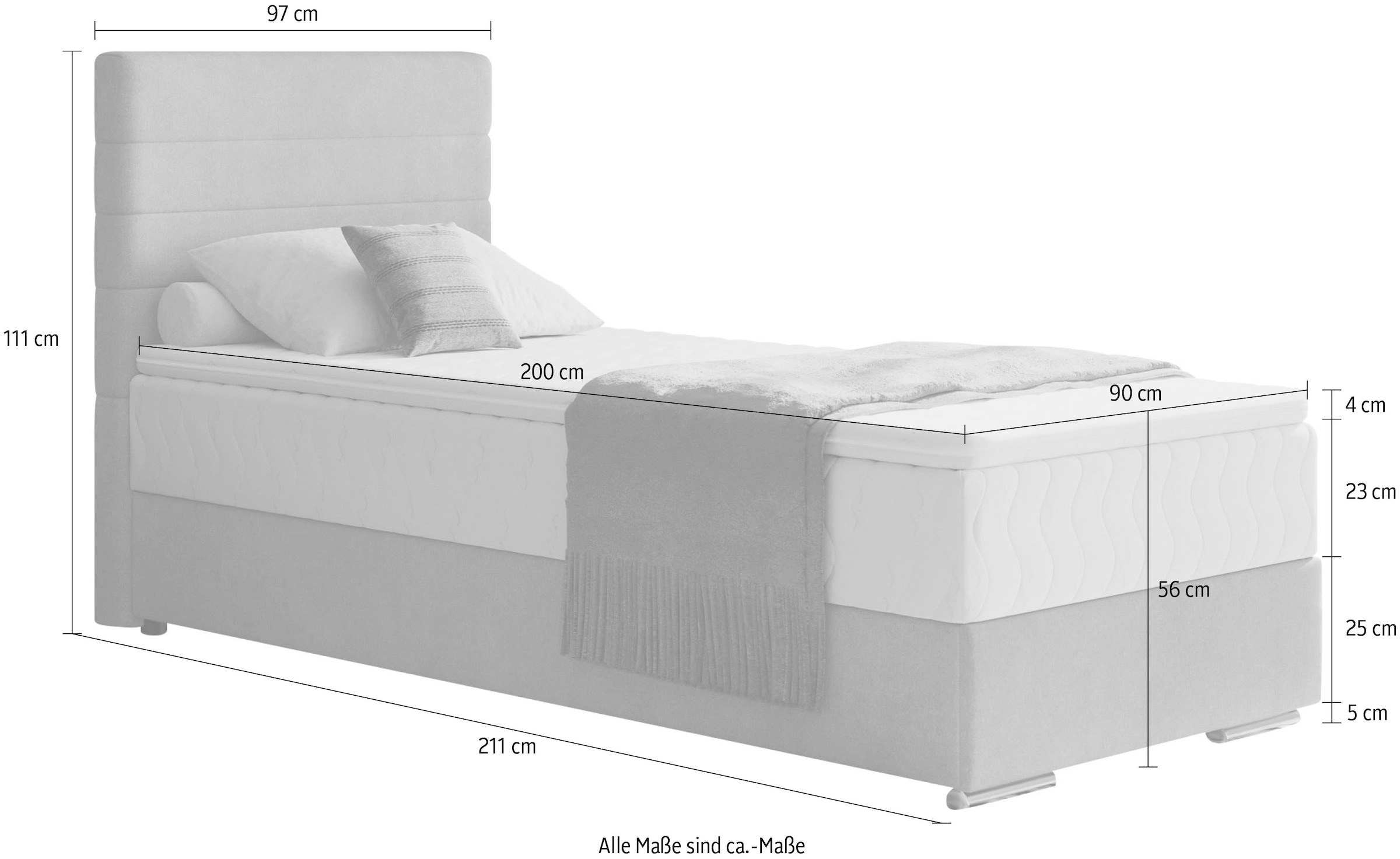 INOSIGN Boxbett »Stratus 2«, inkl. Bettkasten und Matratze