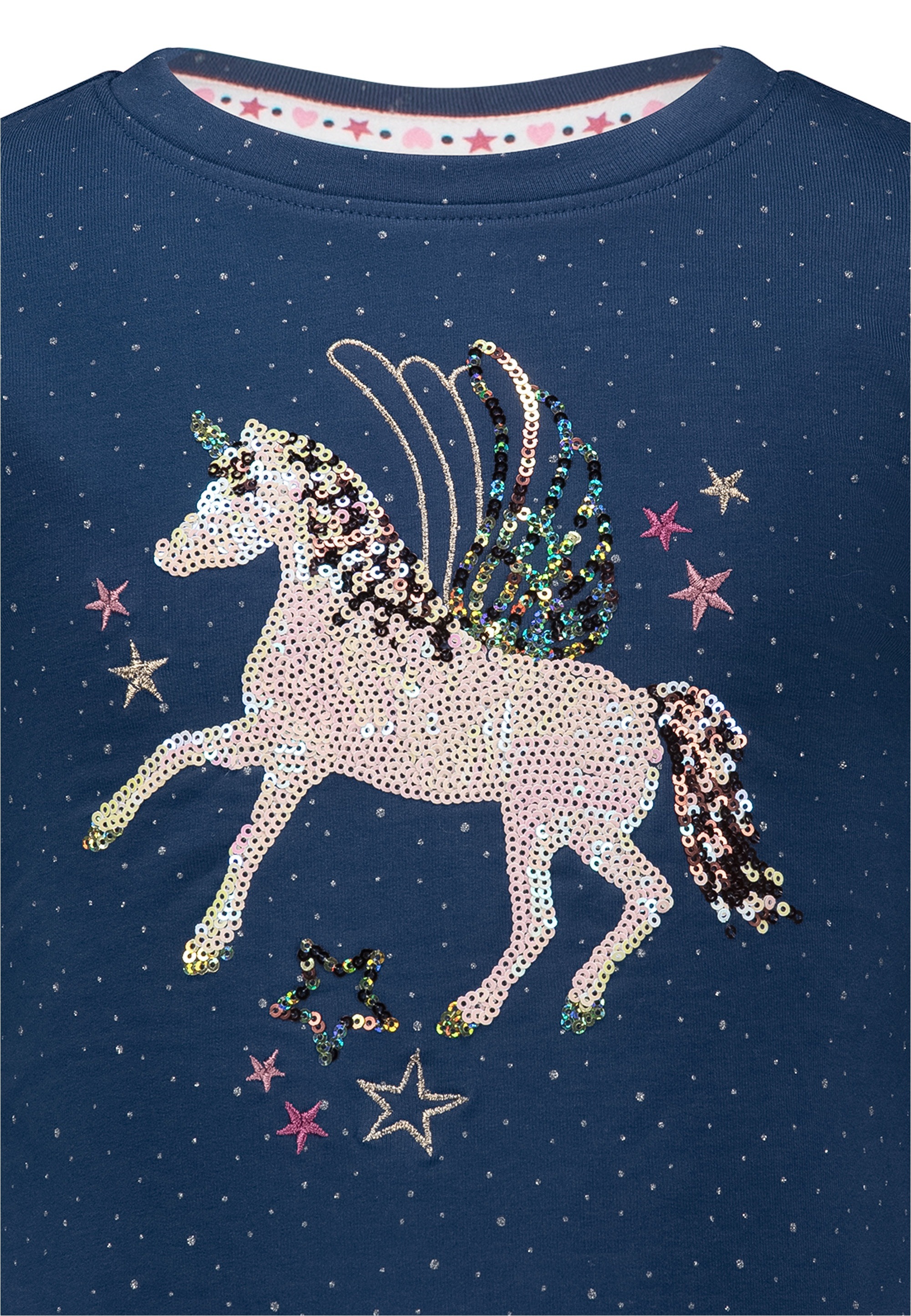 SALT AND PEPPER Jerseykleid »Unique«, mit süßem Einhorn-Motiv