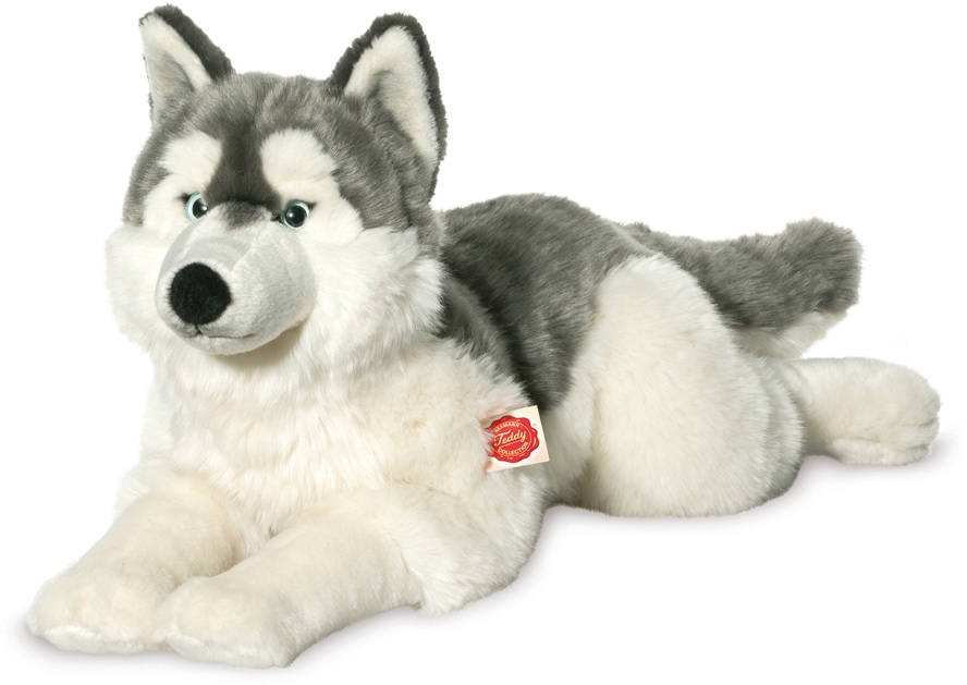 Teddy Hermann® Kuscheltier »Husky liegend, 60 cm«, zum Teil aus recyceltem Material