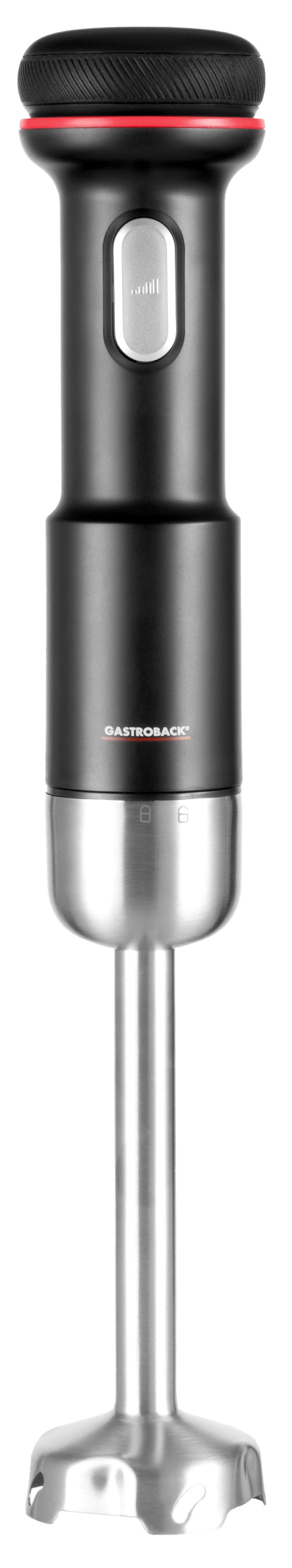 GASTROBACK Stabmixer "40982, Kabellos", B:5,6cm H:10cm T:43cm, schwarz, Mixer, 5 in 1: pürieren, zerkleinern, aufschäumen, aufschlagen, emulgieren