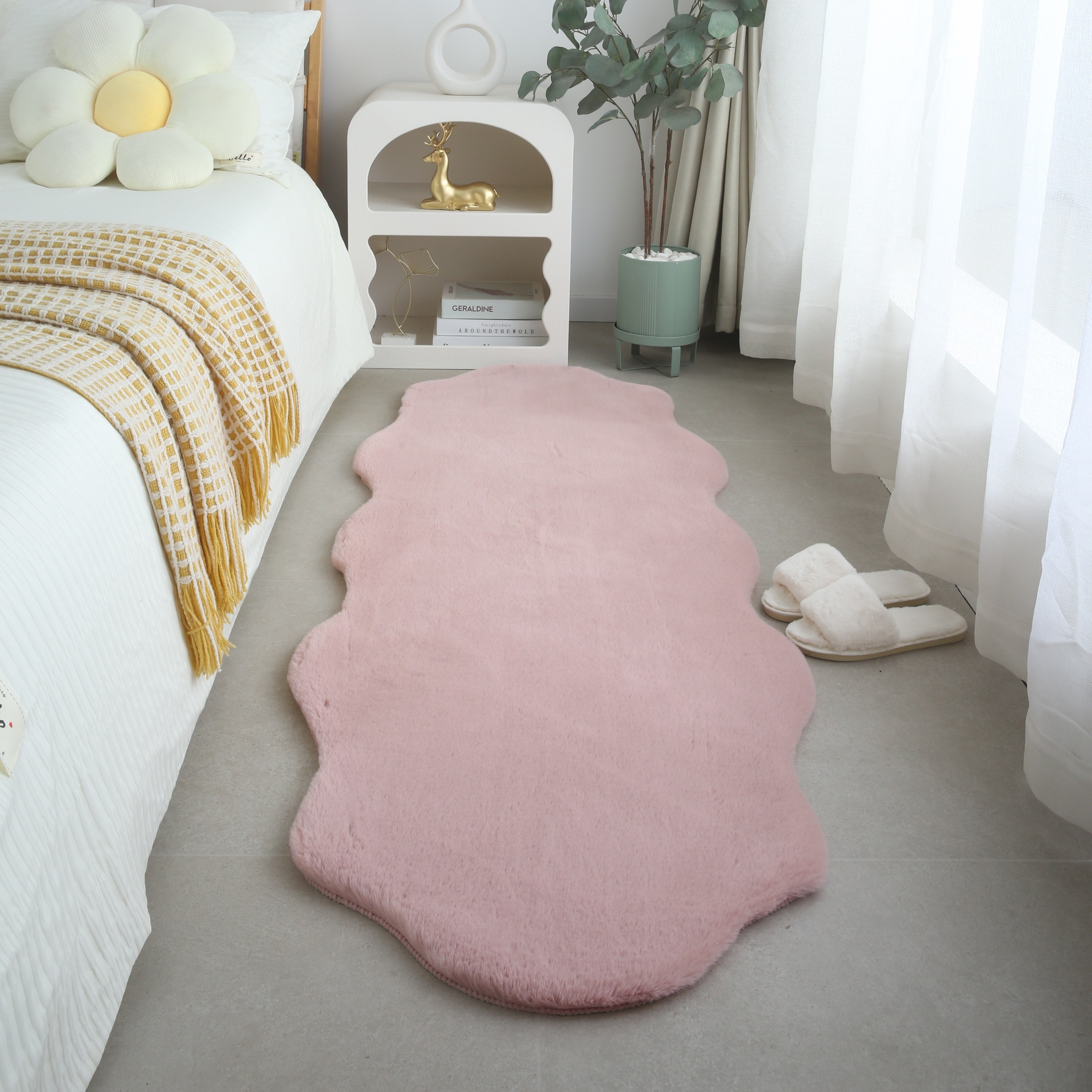 Ayyildiz Teppiche Designteppich »CATY 5308«, wolkenförmig, 25 mm Höhe, Besonders weich / Softflor / Kunstfell / waschbar