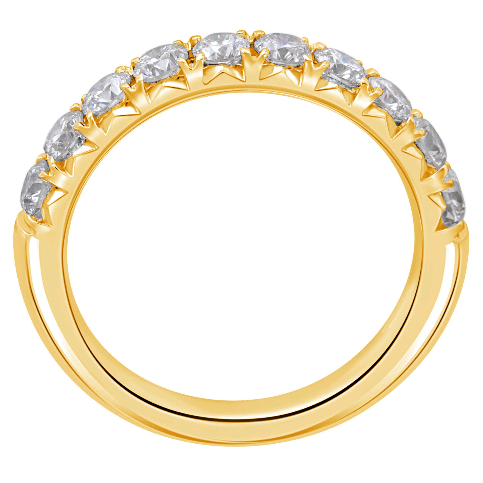 ONE ELEMENT Diamantring »0.25 ct Diamant Brillant Memoire Ring aus 585 Gelbgold«, Damen Gold Schmuck Memoire