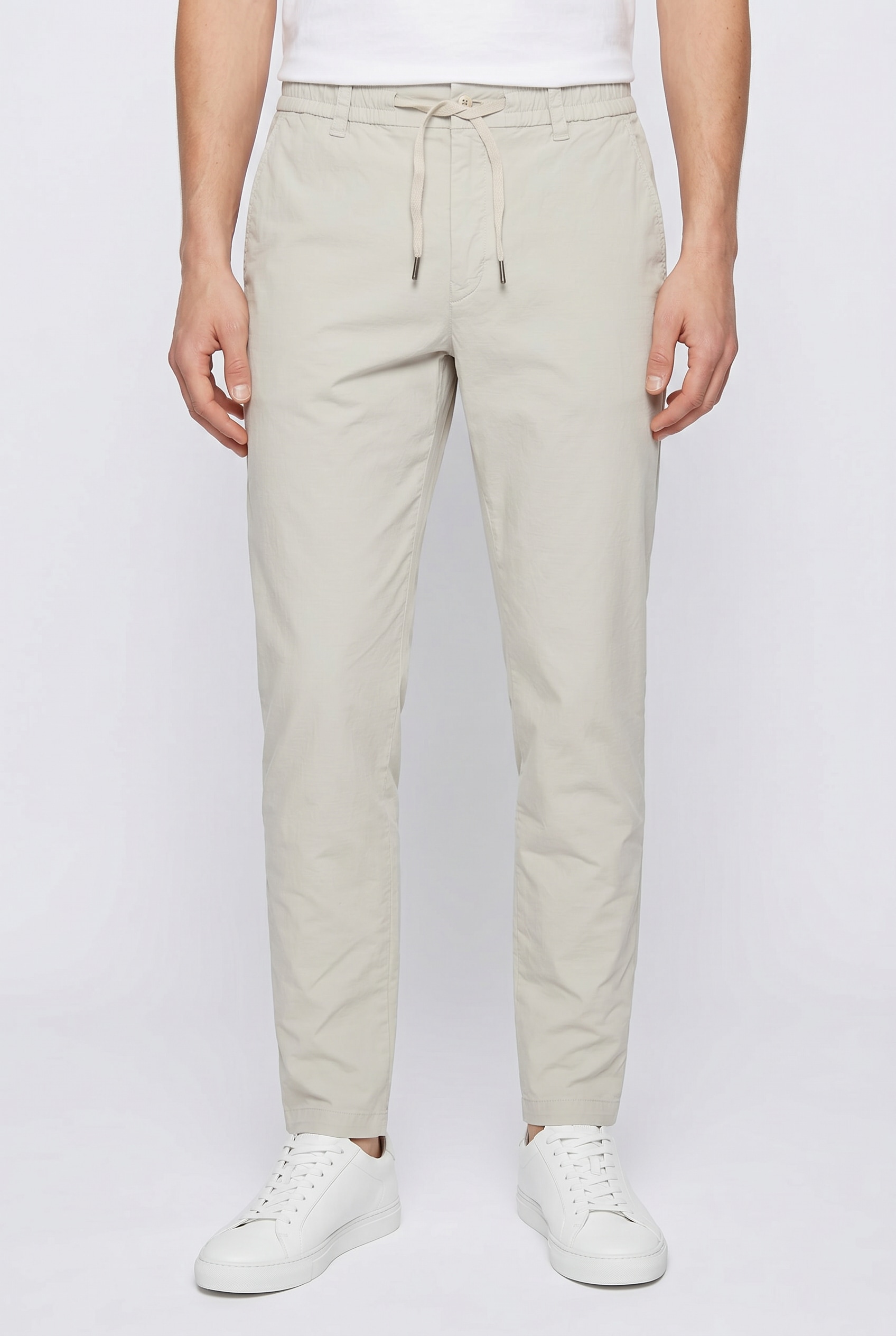 BOSS ORANGE Chinohose Tapered Fit, Stretch-Qualität, Komfortbund mit Tunnelzug