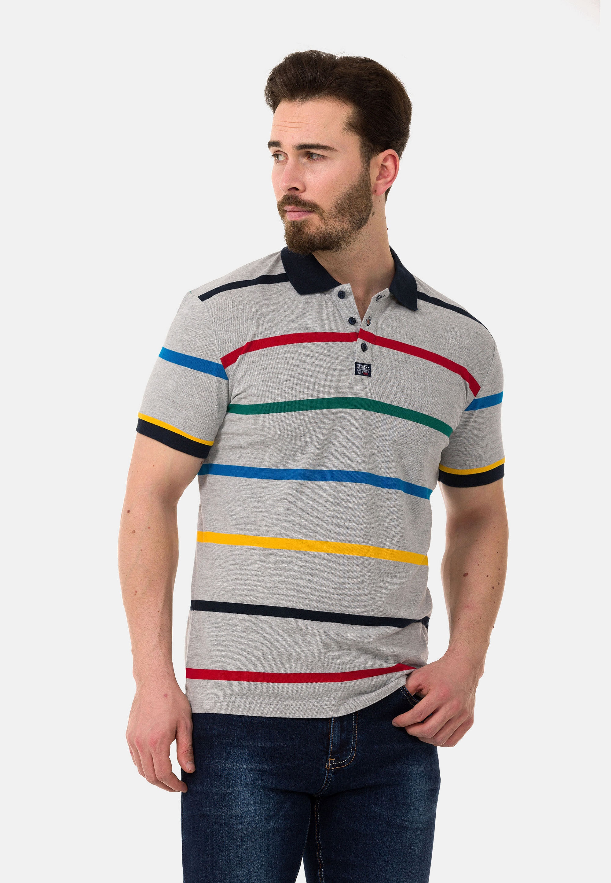 Cipo & Baxx T-Shirt »CT749« gerade geschnitten
