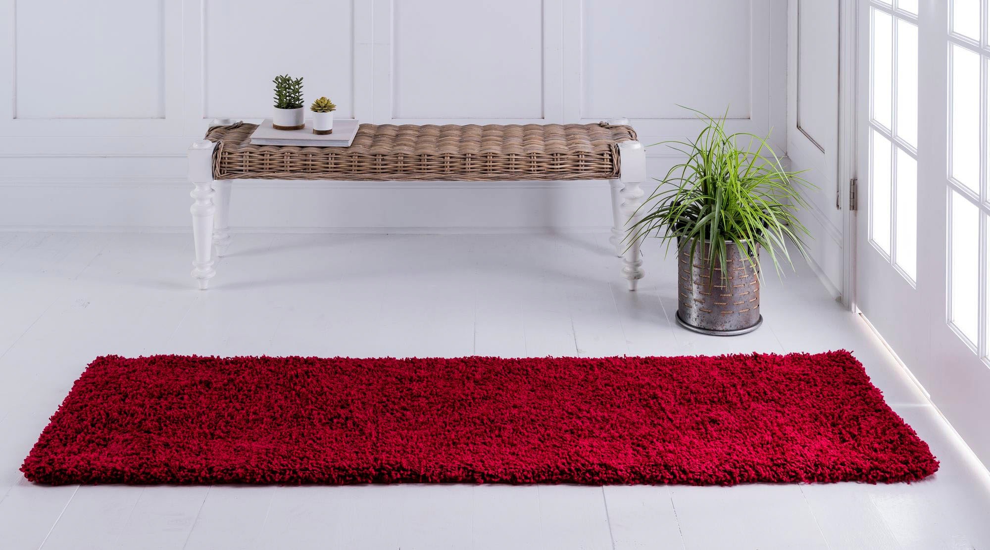 Myflair Möbel & Accessoires Hochflor-Läufer »Shaggy Shag Lagerräumung«, rechteckig, 38 mm Höhe, Teppich-Läufer, gewebt, Uni Farben, ideal im Flur & Schlafzimmer