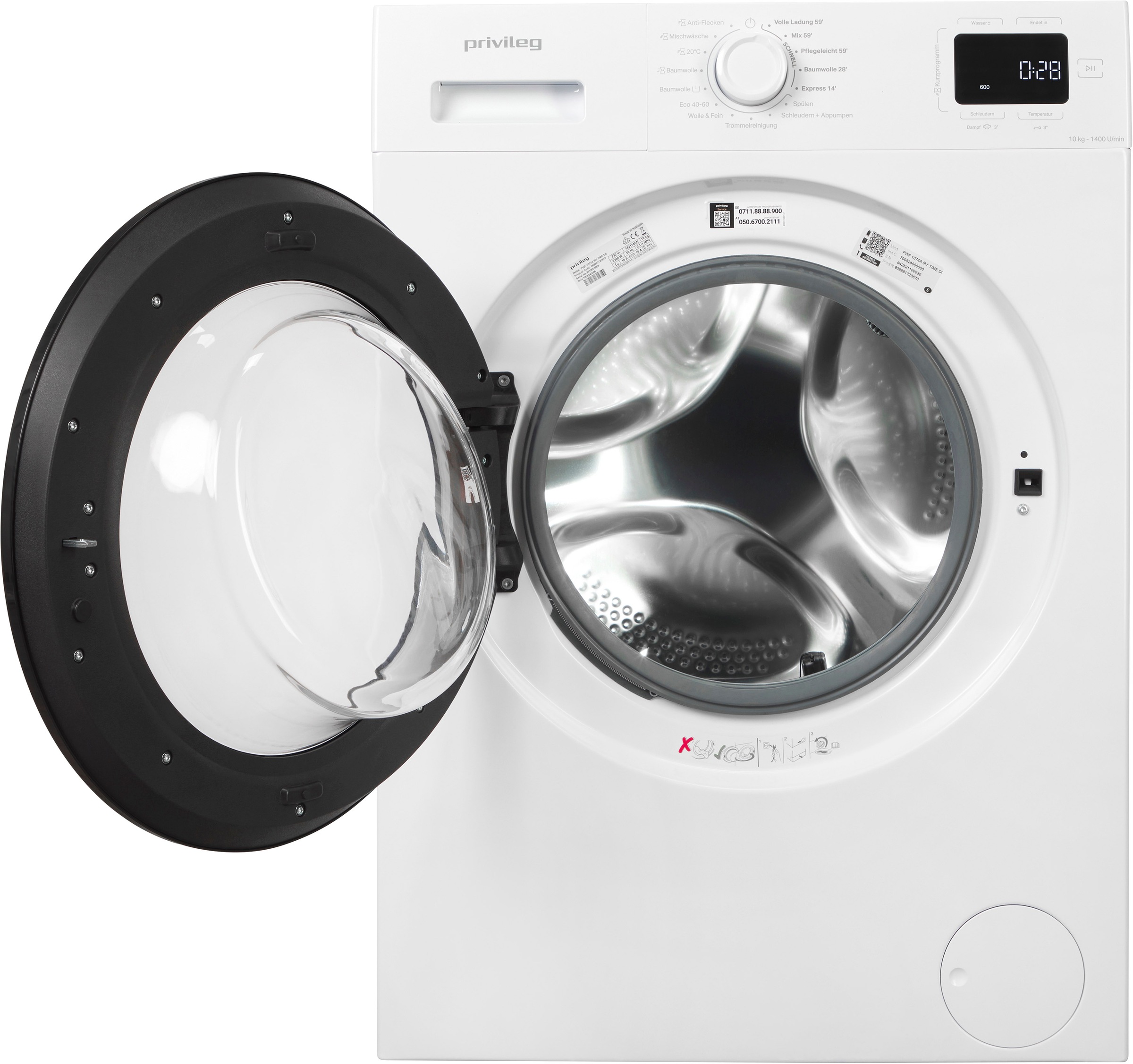 Privileg Waschmaschine MY TIME "PWF 1074A MY TIME DE" 10 kg 1400 U/min Quic günstig online kaufen