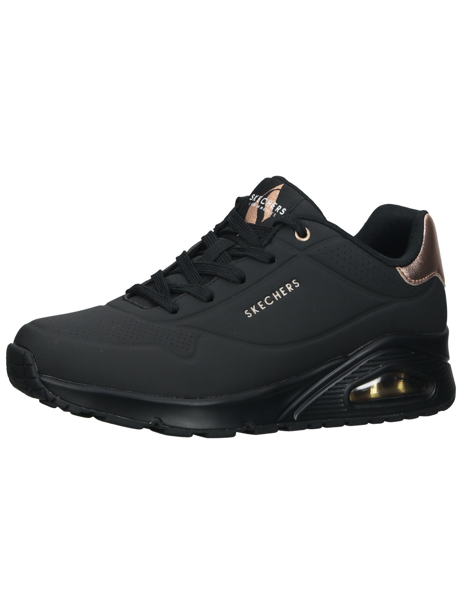 Skechers Sneaker Lederimitat Schwarz Größe 39 5