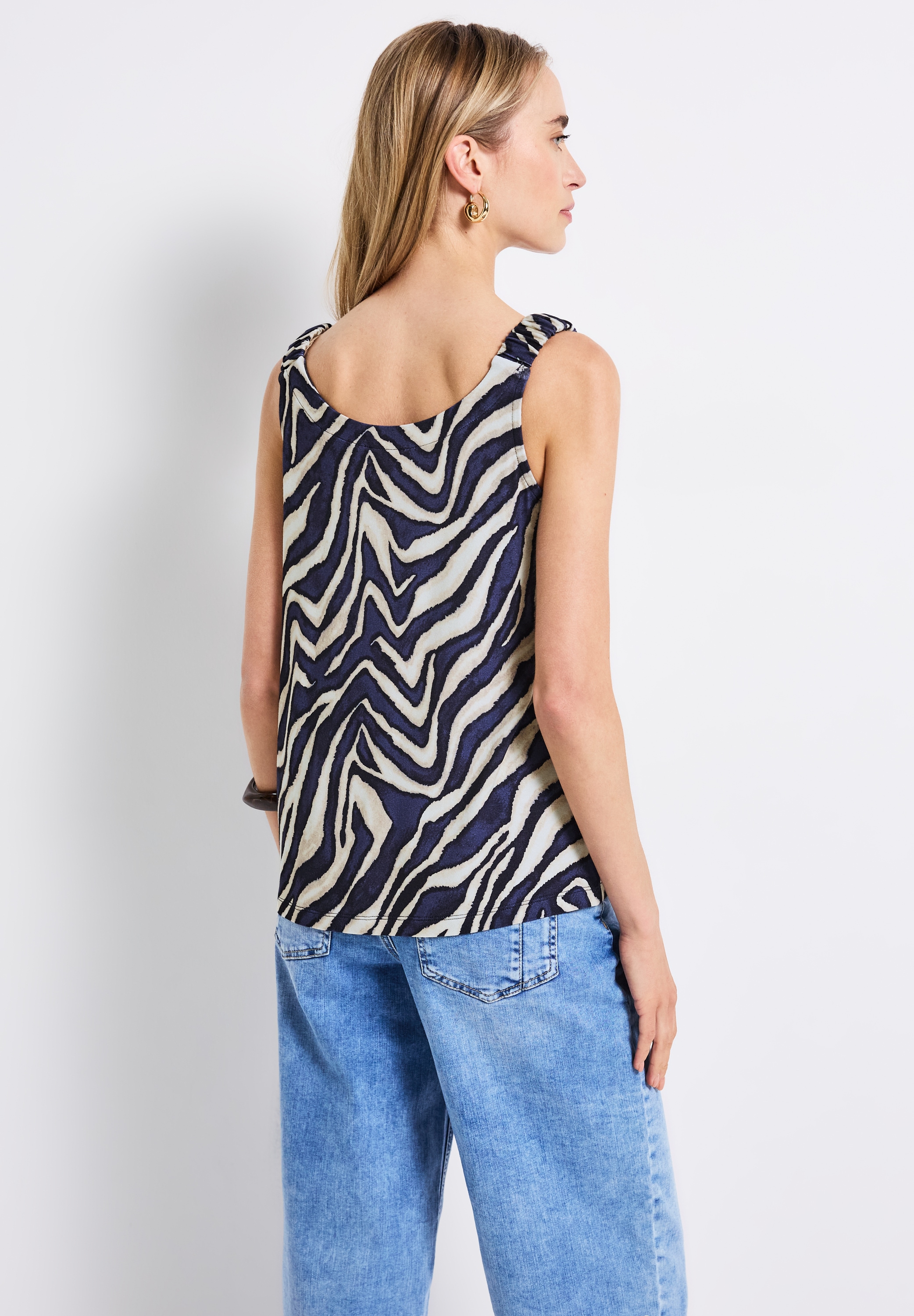 STREET ONE T-Shirt, aus elastischem Materialmix
