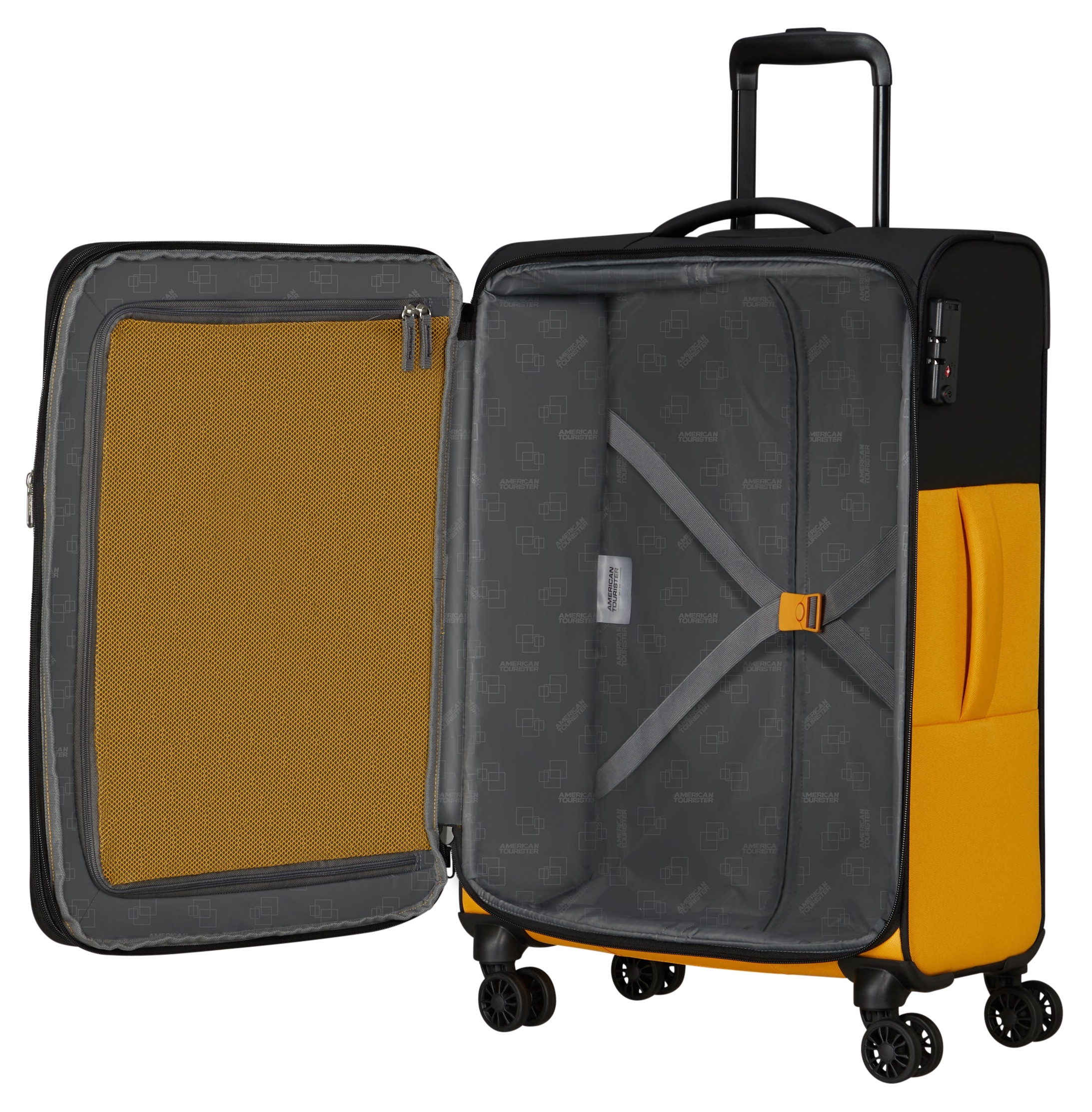 American Tourister® Weichgepäck-Trolley »DARING DASH 77«, 4 St. Rollen, Koffer Reisegepäck Reisekoffer Koffer groß Fronttasche