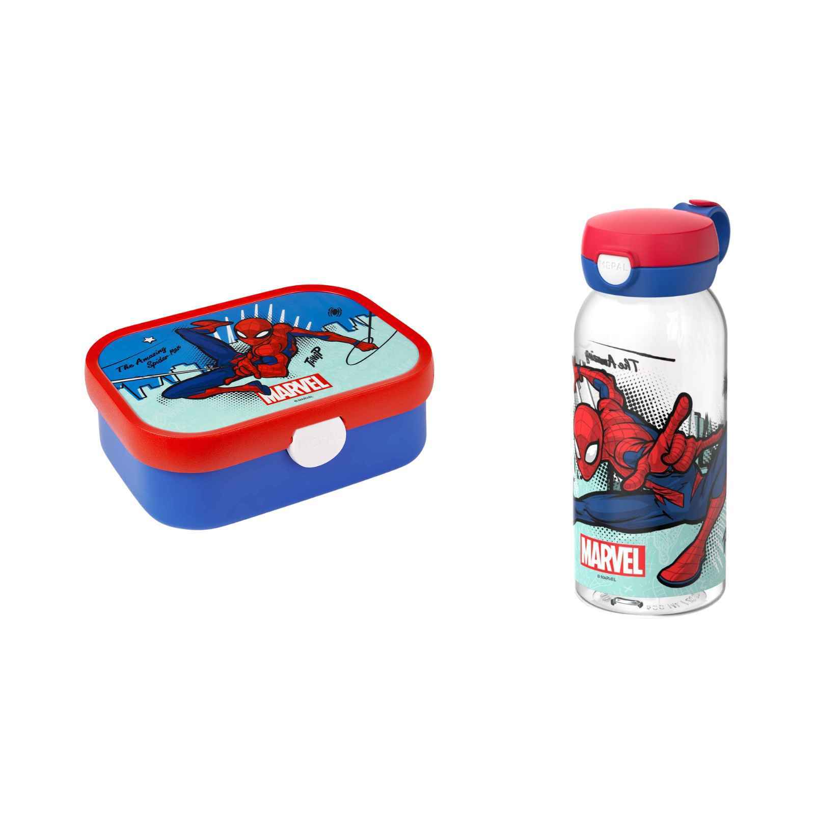 Mepal Lunchbox "Lunchset (Flasche mit Klappdeckel) Campus 600 ml + 750 ml 2er Set" Spülmaschinengeeignet