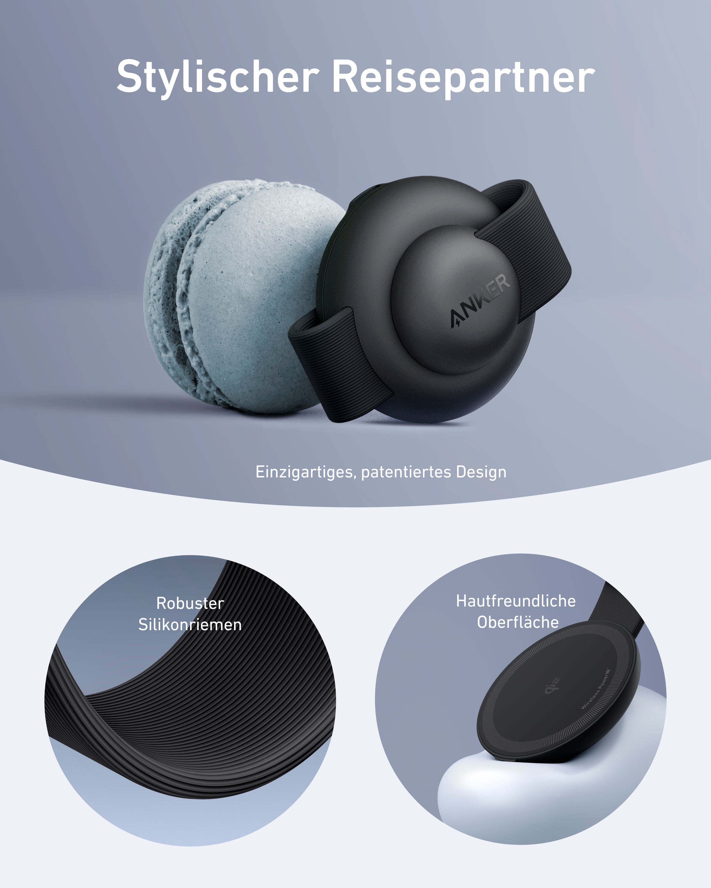 Anker Smartphone-Ladegerät »MagGo Wireless Charging Station (3-in-1, Foldable Pad)«