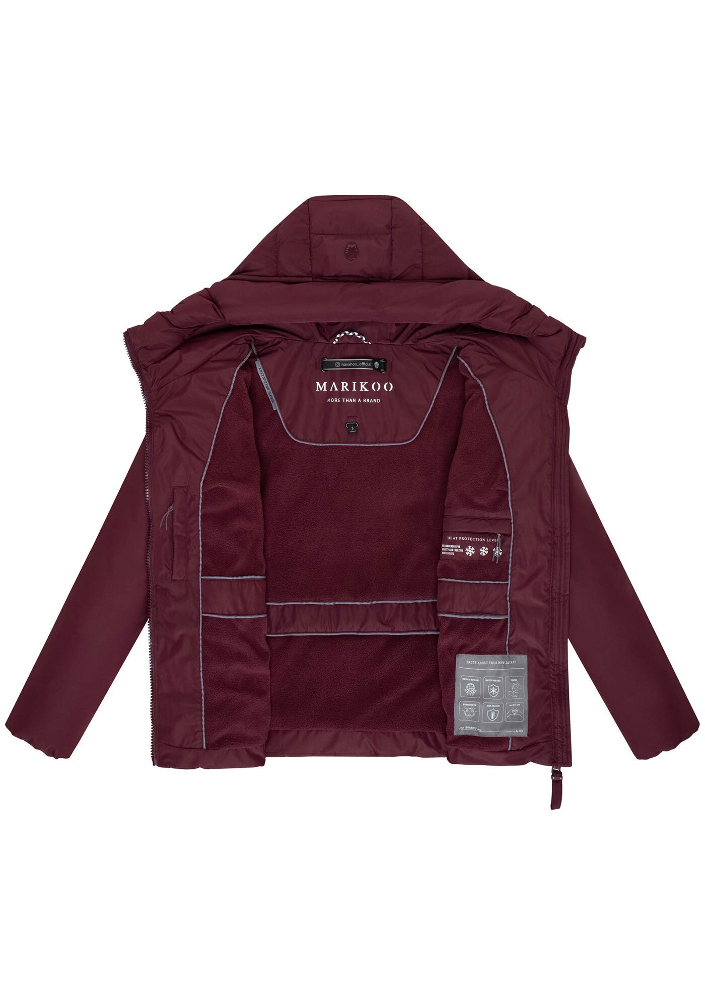Marikoo Winterjacke »Himee« mit praktischem Taillengürtel und robuster Klickschnalle