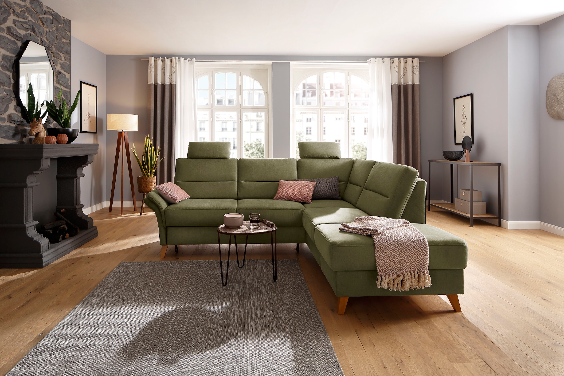 Home affaire Ecksofa "Westerland L-Form" Federkern-Polsterung, wahlweise mi günstig online kaufen