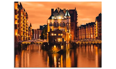 Wandbild »Speicherstadt in Hamburg«, Deutschland, (1 St.)