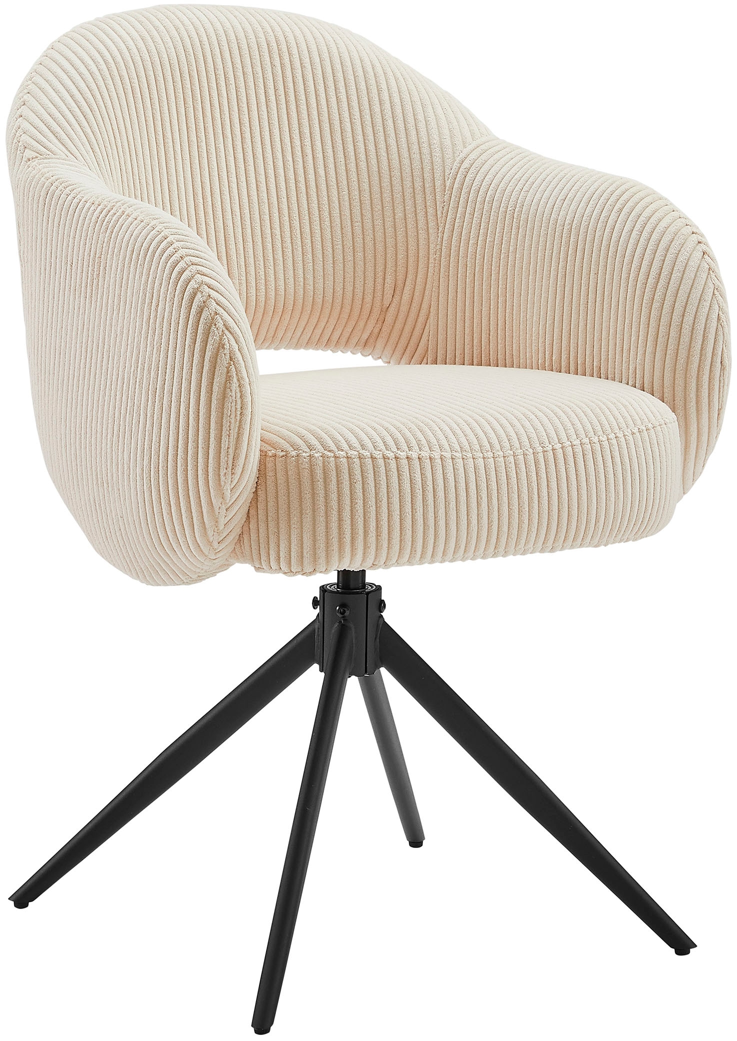 SalesFever Armlehnstuhl "Manchester Cord-Bezug" () 1 Stk.mit 360 Drehfunkti günstig online kaufen