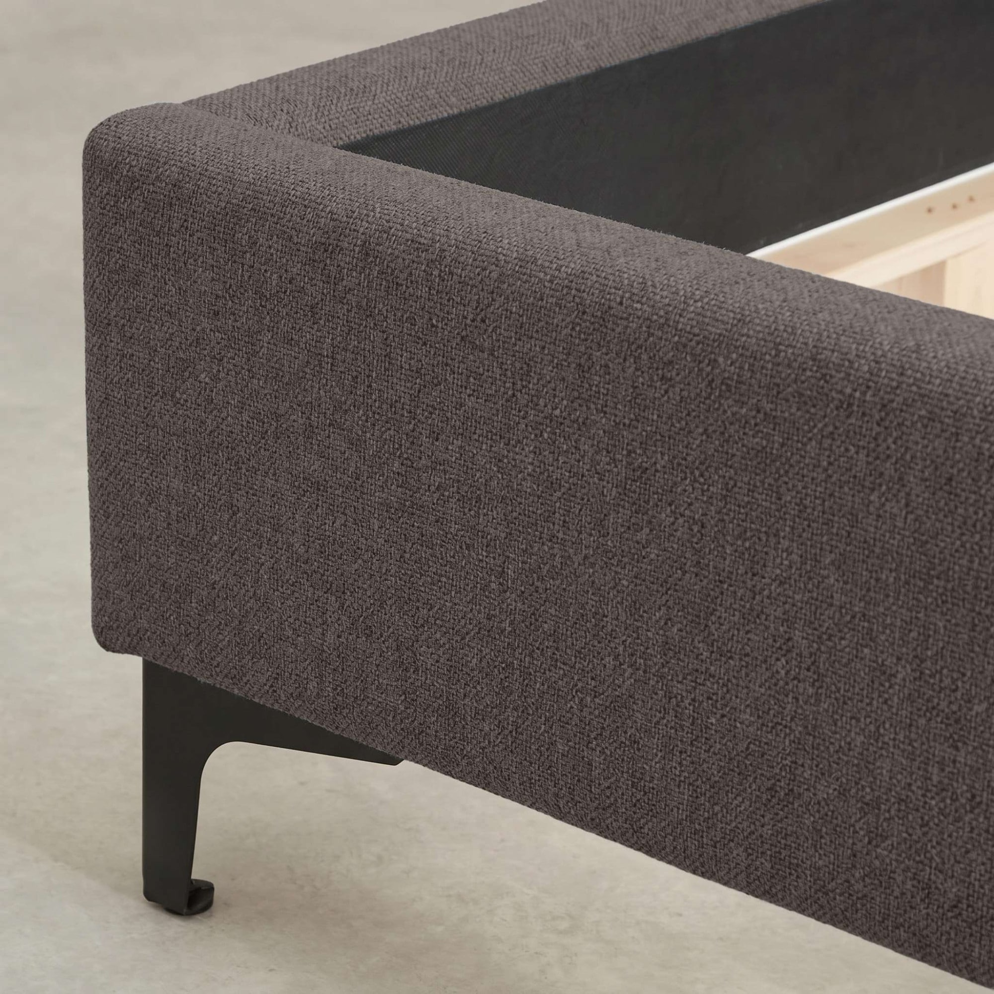 Home affaire Polsterbett »LYSEKIL Bettgestell mit Lattenrost, Breite 140/160/180/200cm, Chenille« Rahmenbett mit Kopfteil, ohne Matratze und Topper