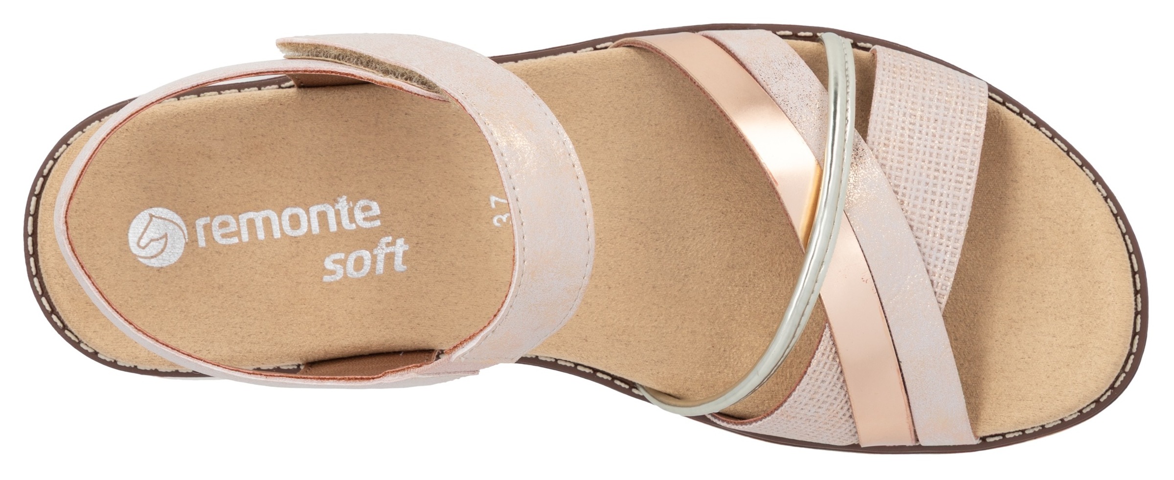 Thumbnail - Remonte Riemchensandale, Keilabsatz, Sommerschuh, Sandalette mit herausnehmbarer Softeinlage