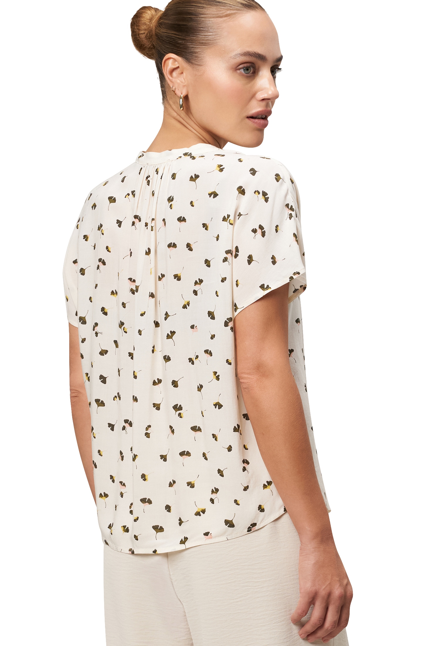 Zero Klassische Bluse »zero Bluse mit Blätterdruck«