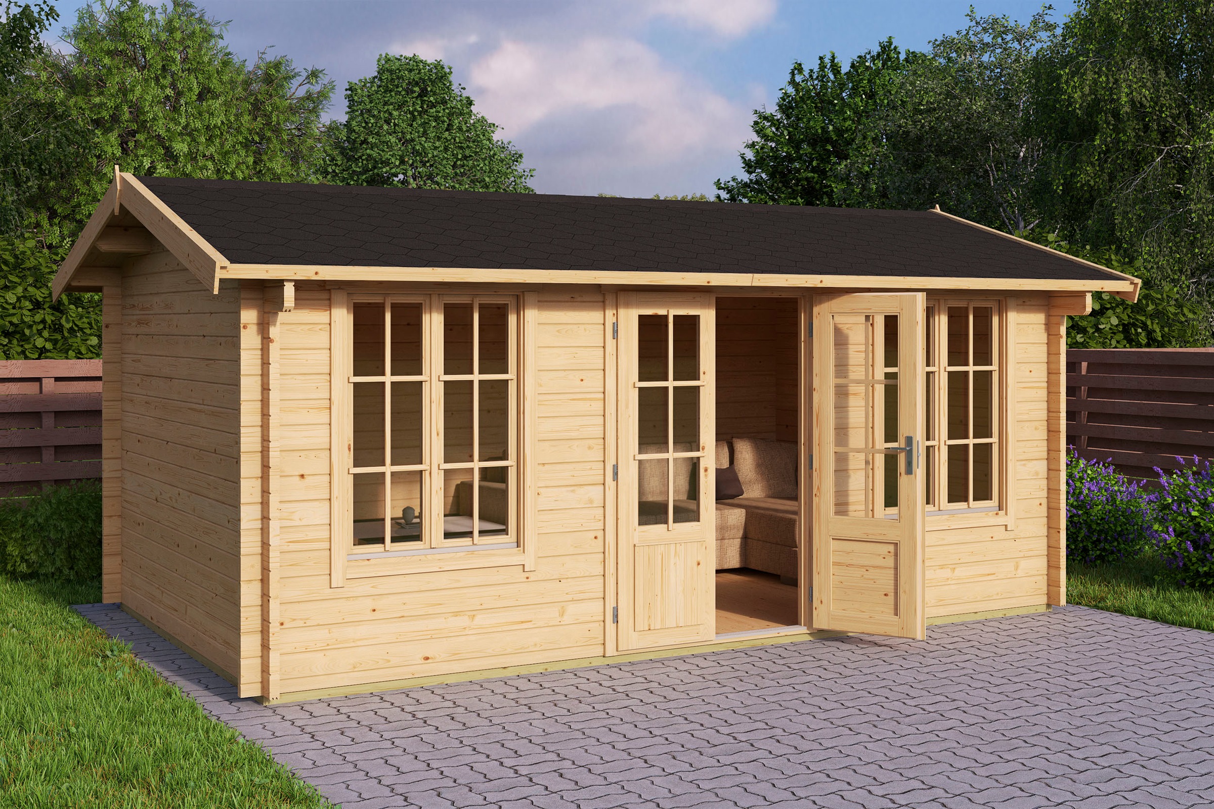 LASITA MAJA Gartenhaus »PEMBROKESHIRE«, (Set, inkl. Fussbodenbretter zum verlegen)