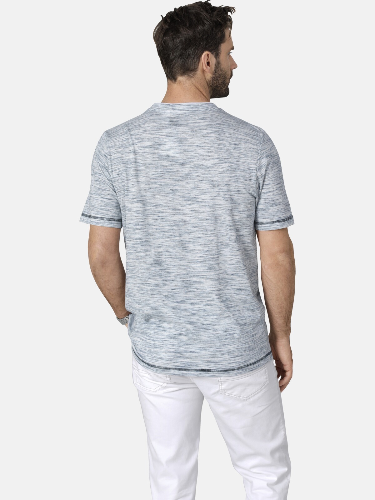 T-Shirt BABISTA "T-Shirt TOSCARELLO", Damen, Gr. S, blau (blau melange), Obermaterial: 97% Baumwolle CO. 3% Polyester COOLMAX PES(Coolmax)., Shirts T-Shirt 2