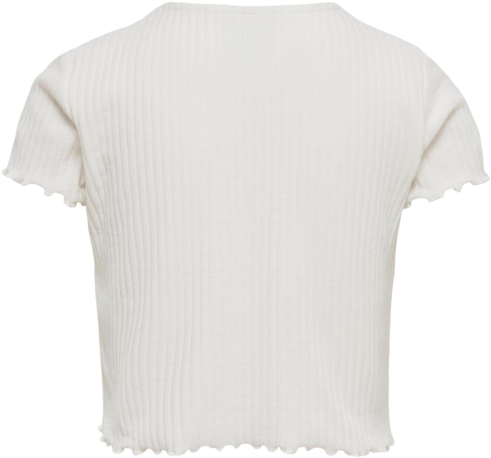KIDS ONLY T-Shirt »KONNELLA S/S O-NECK TOP«, in verkürzter Länge und mit tollen Wellen-Säumen