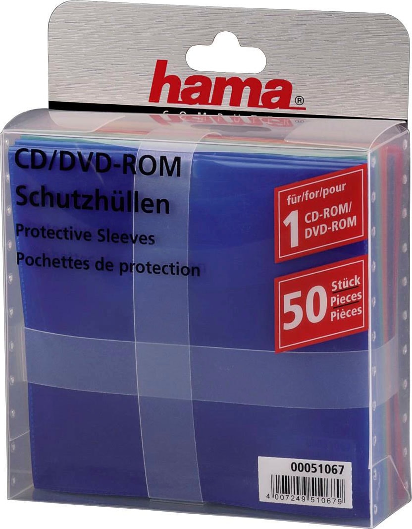 Hama CD-Hülle »CD-/DVD-Schutzhüllen 50, Farbig«