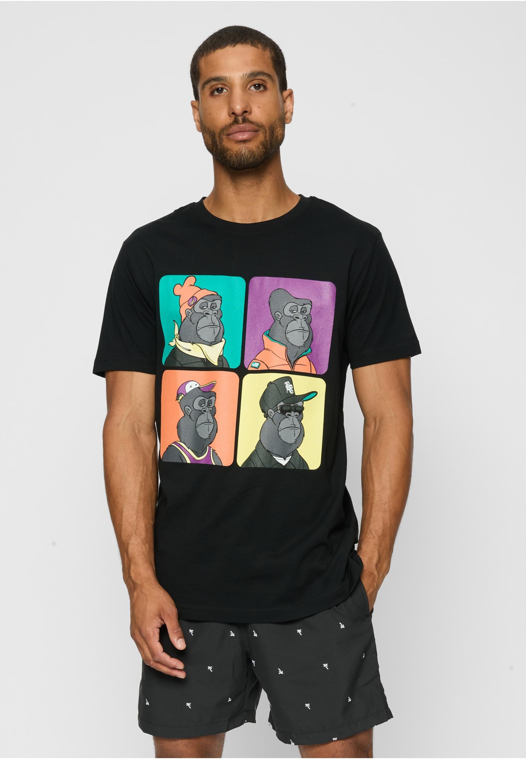 MisterTee T-Shirt »MisterTee Herren Bored Gorilla Multi Tee«, (1 tlg.)