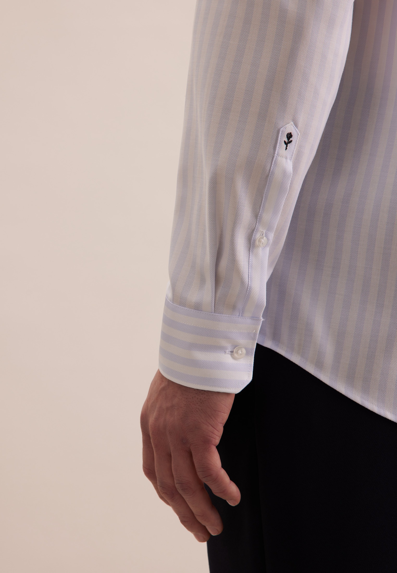 seidensticker Businesshemd »Regular«, Regular Langarm Button-Down-Kragen Streifen