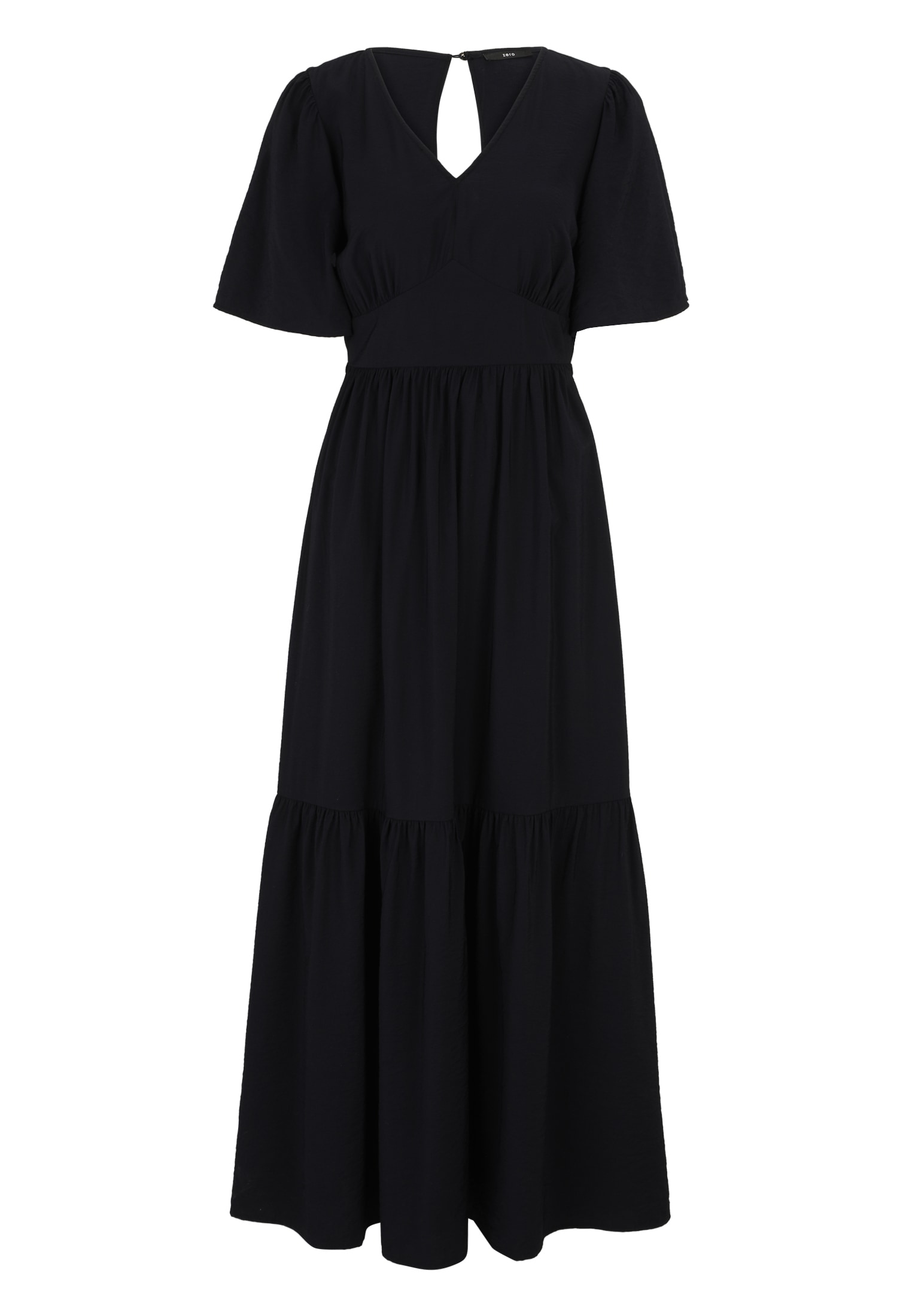 Zero Maxikleid »zero Maxikleid mit Schleife am Rückenausschnitt«, Volant
