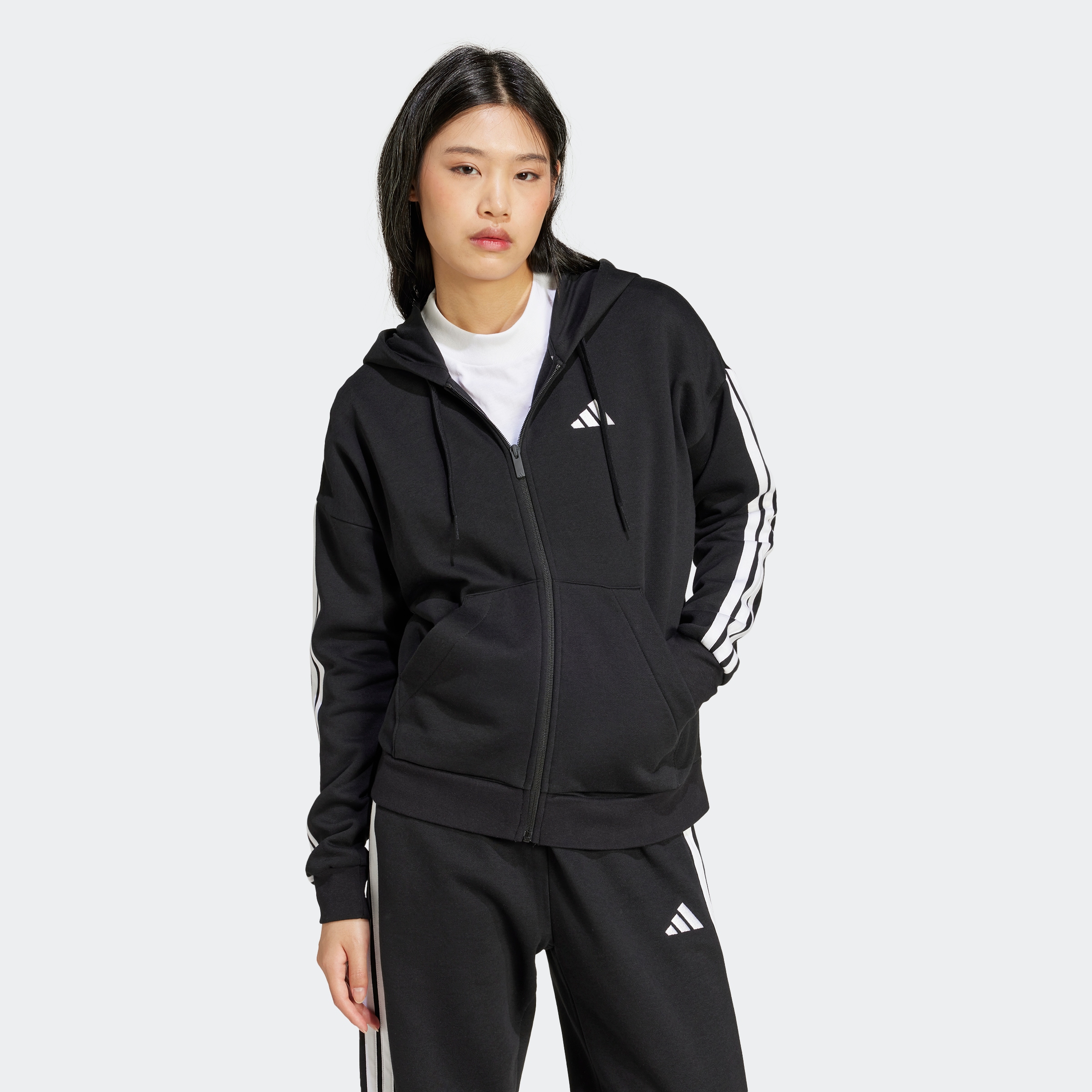 adidas Sportswear Kapuzensweatshirt "W 3S FL FZ HD" günstig online kaufen