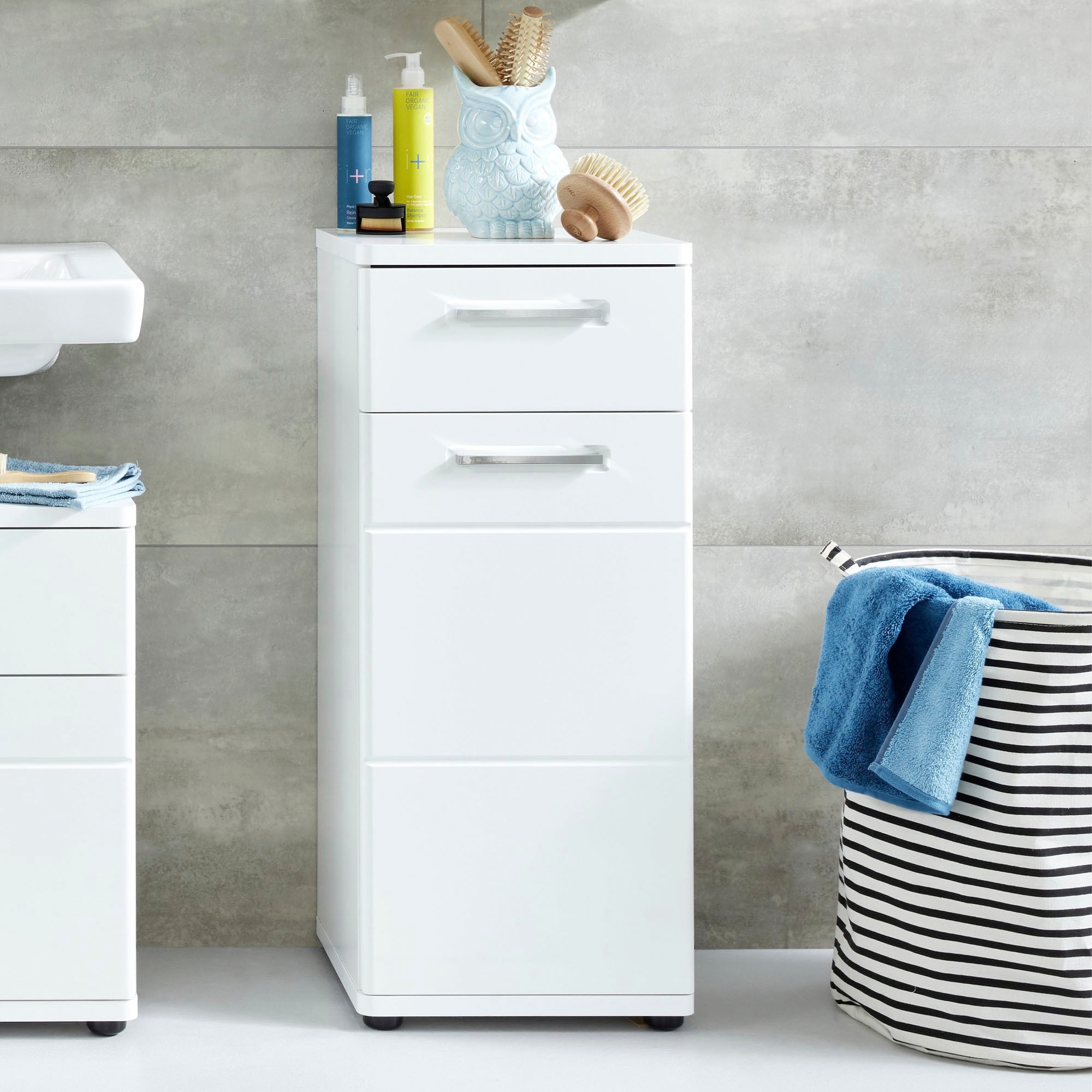 welltime Unterschrank "Mora", Standschrank mit 1 Tür & 1 Schublade - (B/T/H günstig online kaufen