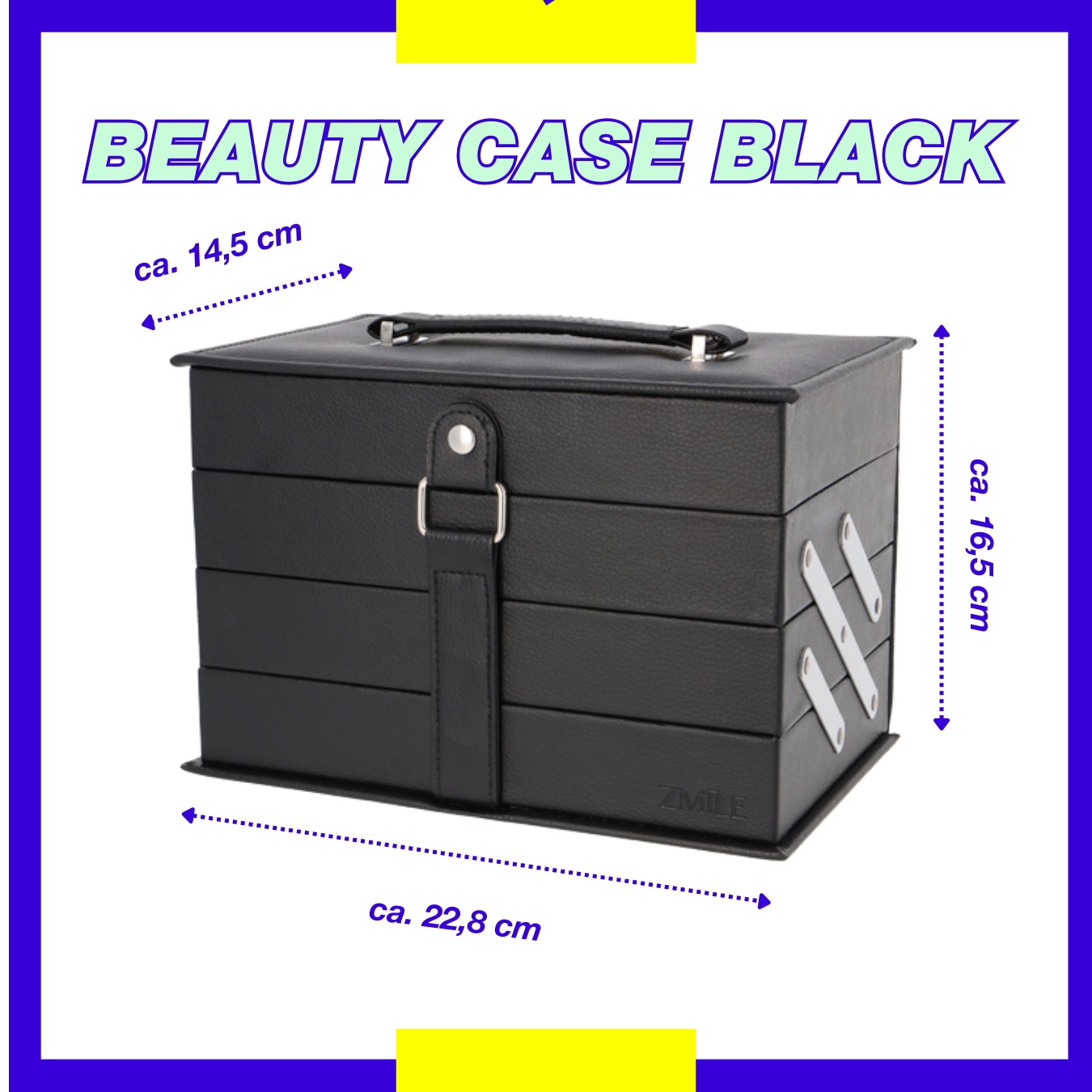 ZMILE COSMETICS Kosmetik-Koffer »Beauty Case' black«, (82 tlg.), mit veganer Formulierung