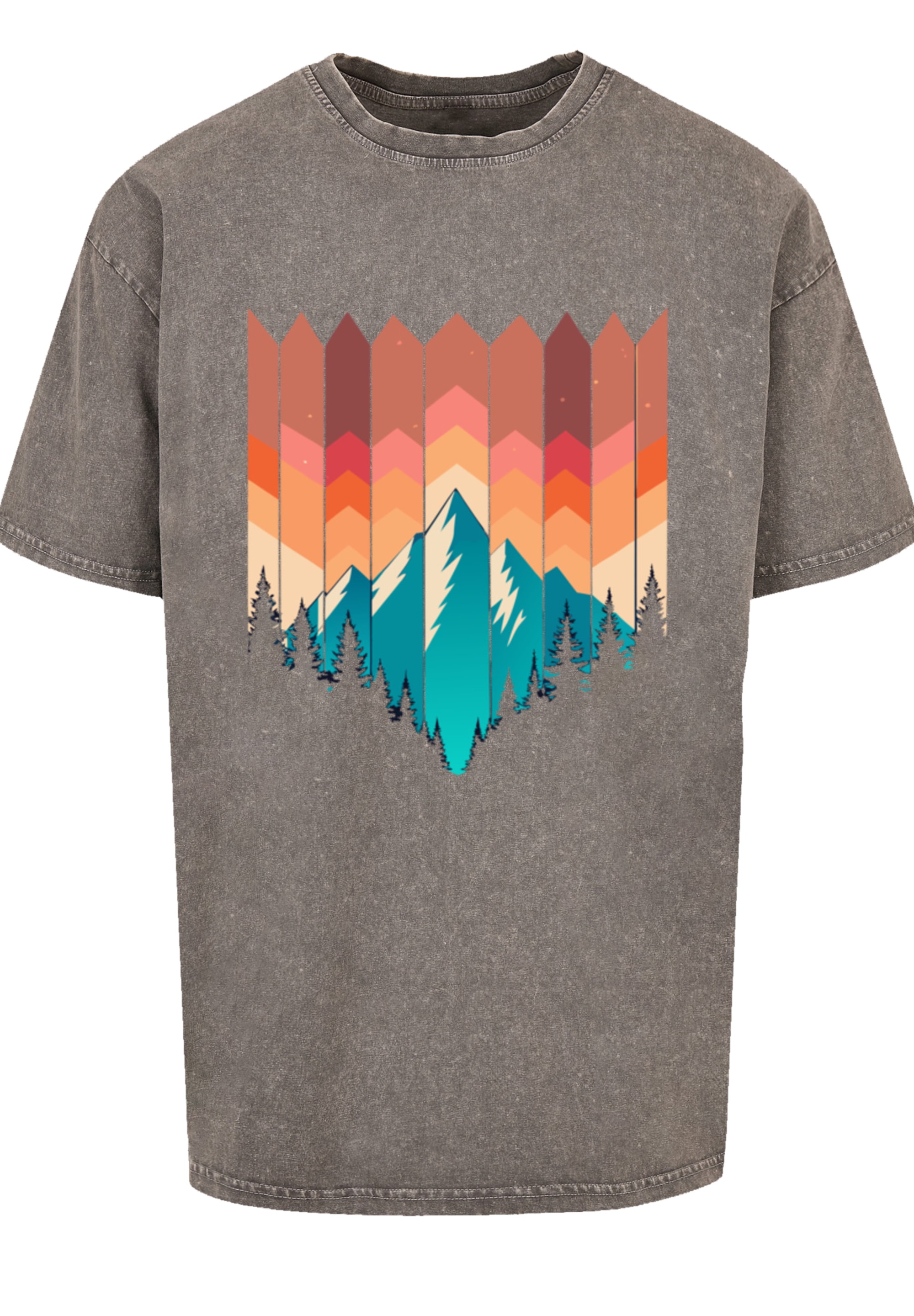 F4NT4STIC T-Shirt »Berg Sonnenuntergang Geometrisch«, Premium Qualität