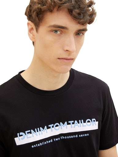 TOM TAILOR Denim T-Shirt, mit Logofrontprint