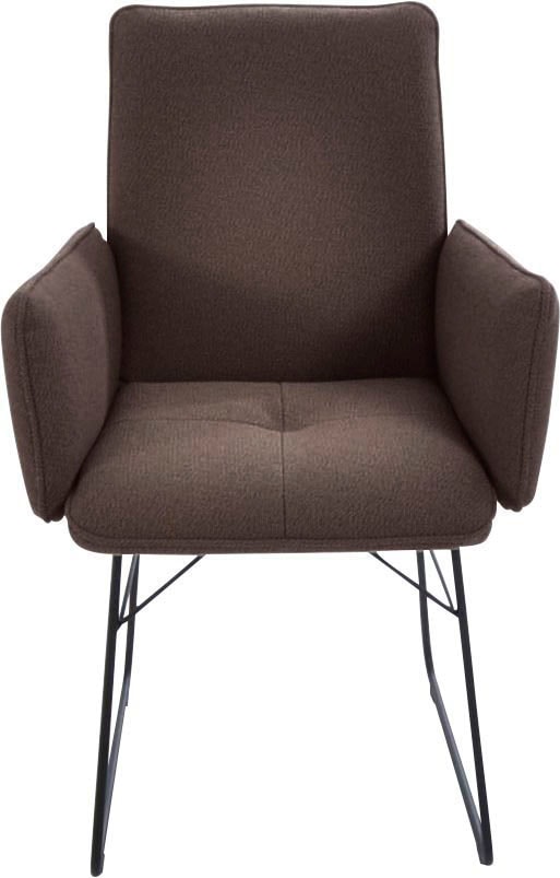 K+W Komfort & Wohnen Armlehnstuhl () 1 Stk.Drahtkufengestell in Metall schw günstig online kaufen