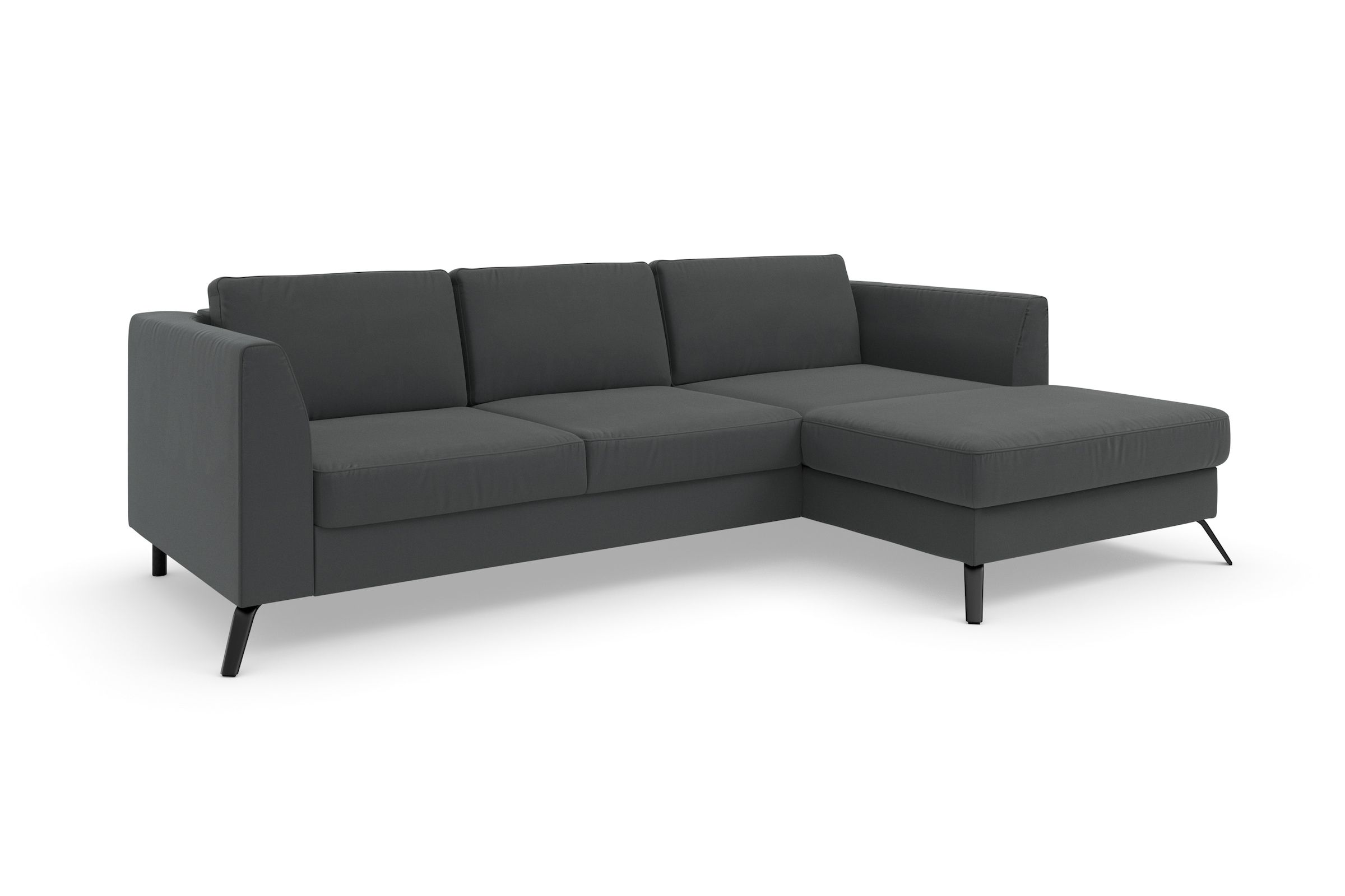 sit&more Ecksofa »Olsen L-Form«, inklusive Sitztiefenverstellung, wahlweise mit Bettfunktion, 15cm hoch