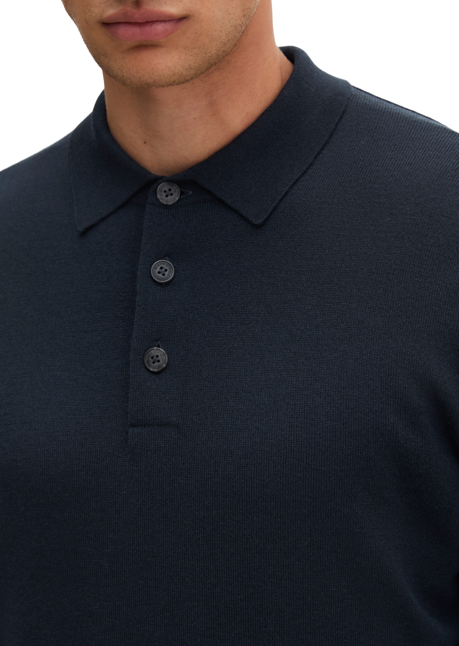 Marc O'Polo Langarm-Poloshirt »aus weicher Schurwolle«