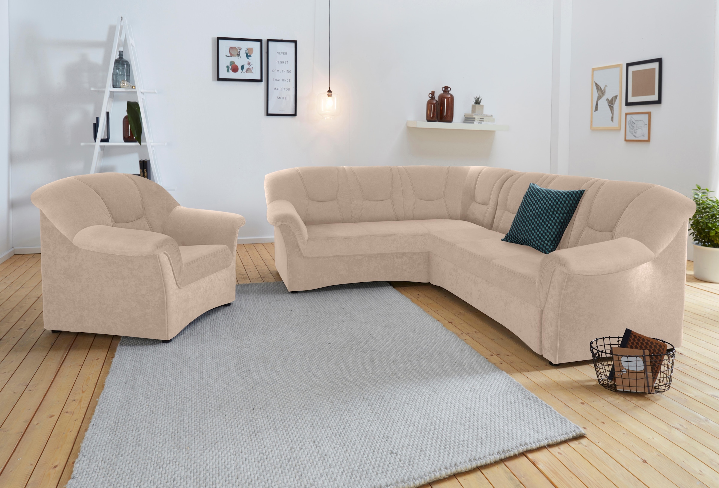 DOMO collection Ecksofa "Sarafina zeitlos und komfortabel, optional mit Fed günstig online kaufen