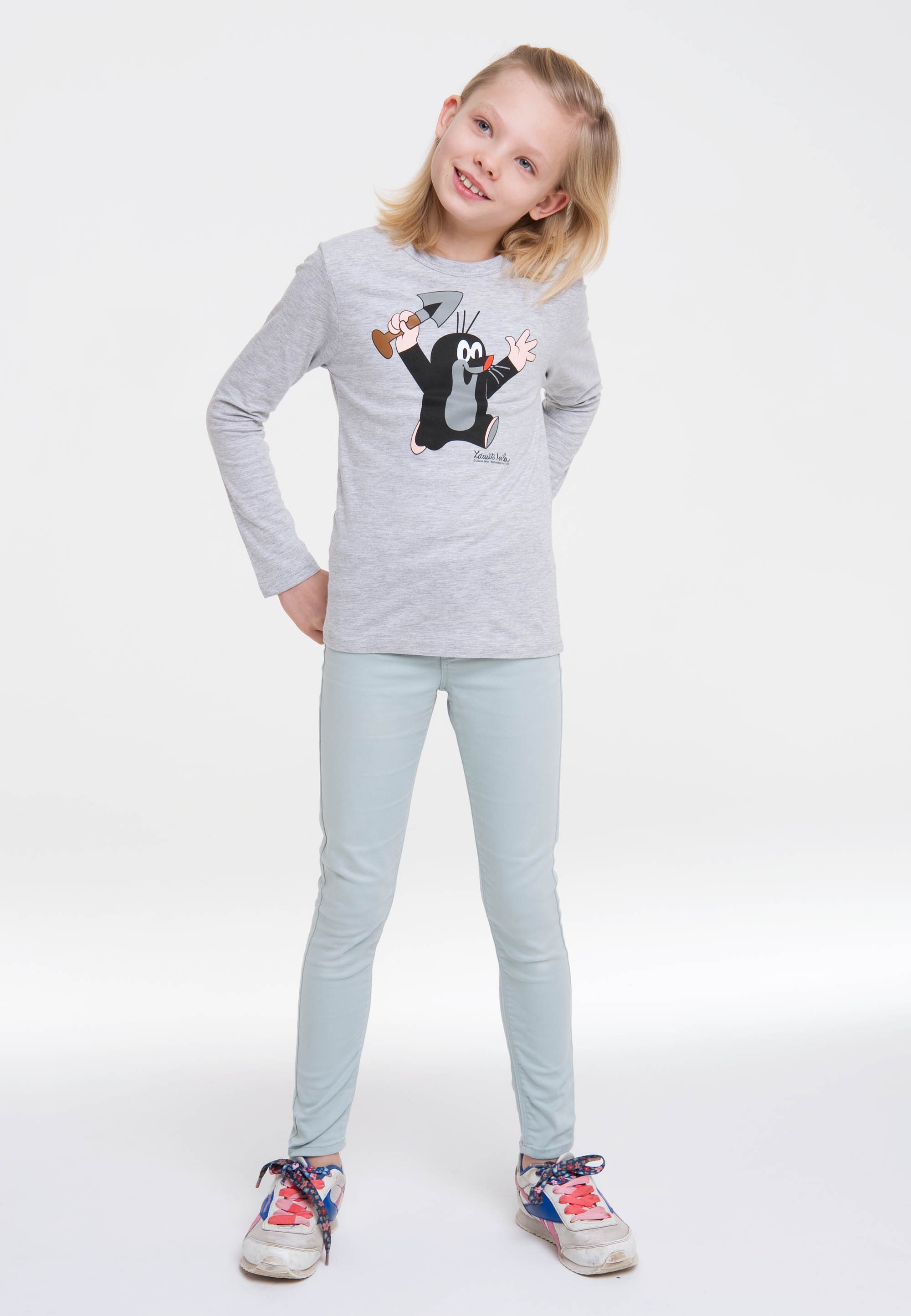 LOGOSHIRT Langarmshirt »Der kleine Maulwurf - Juhu«, mit Der kleine Maulwurf-Aufdruck
