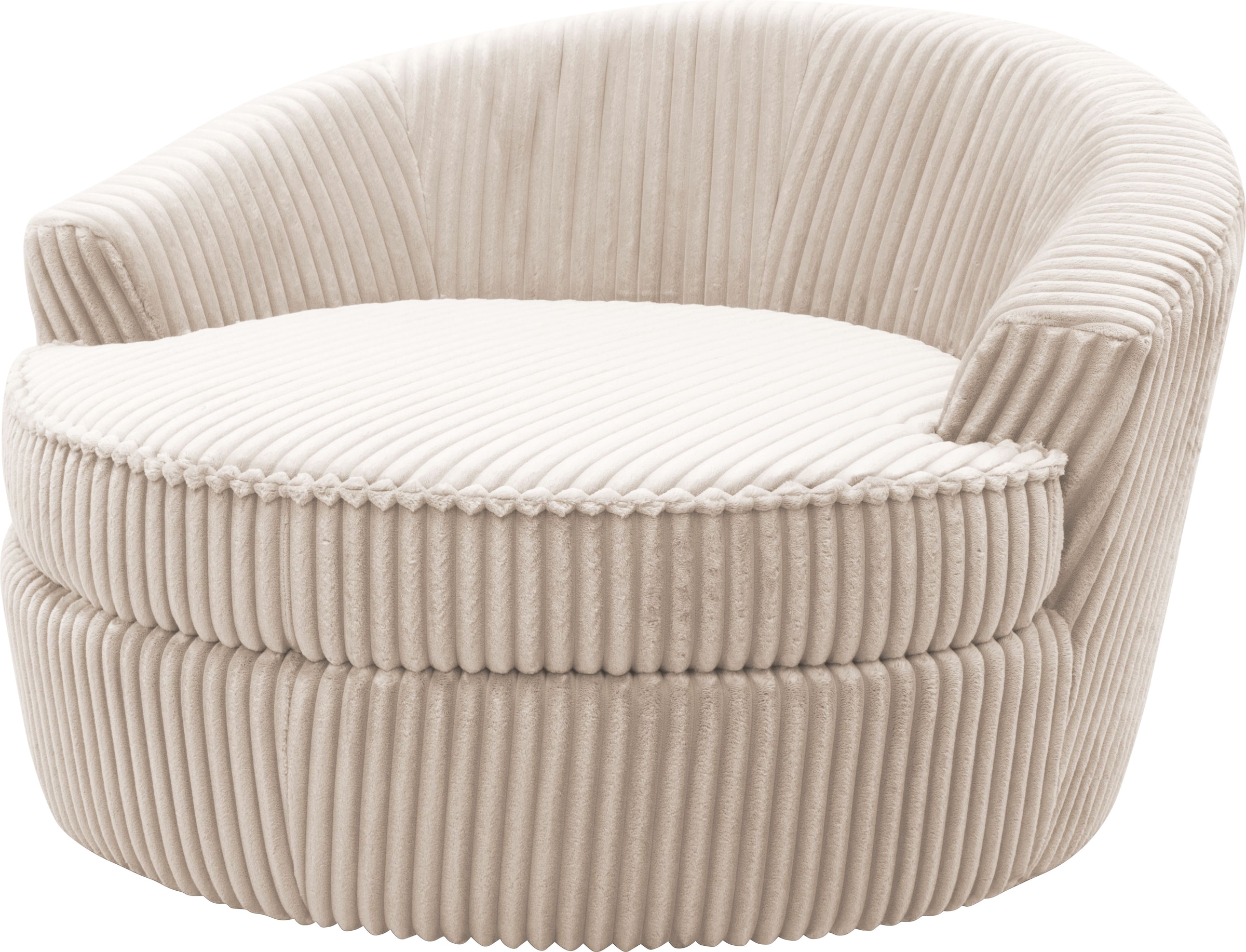 INOSIGN Drehsessel »AMECA, Love Seat XXL, Lese-Sessel, Big-Sessel 122 x 126 x 76 cm«, (1 St.), mit Mega-Cordstoff, Drehfunktion und Federkern