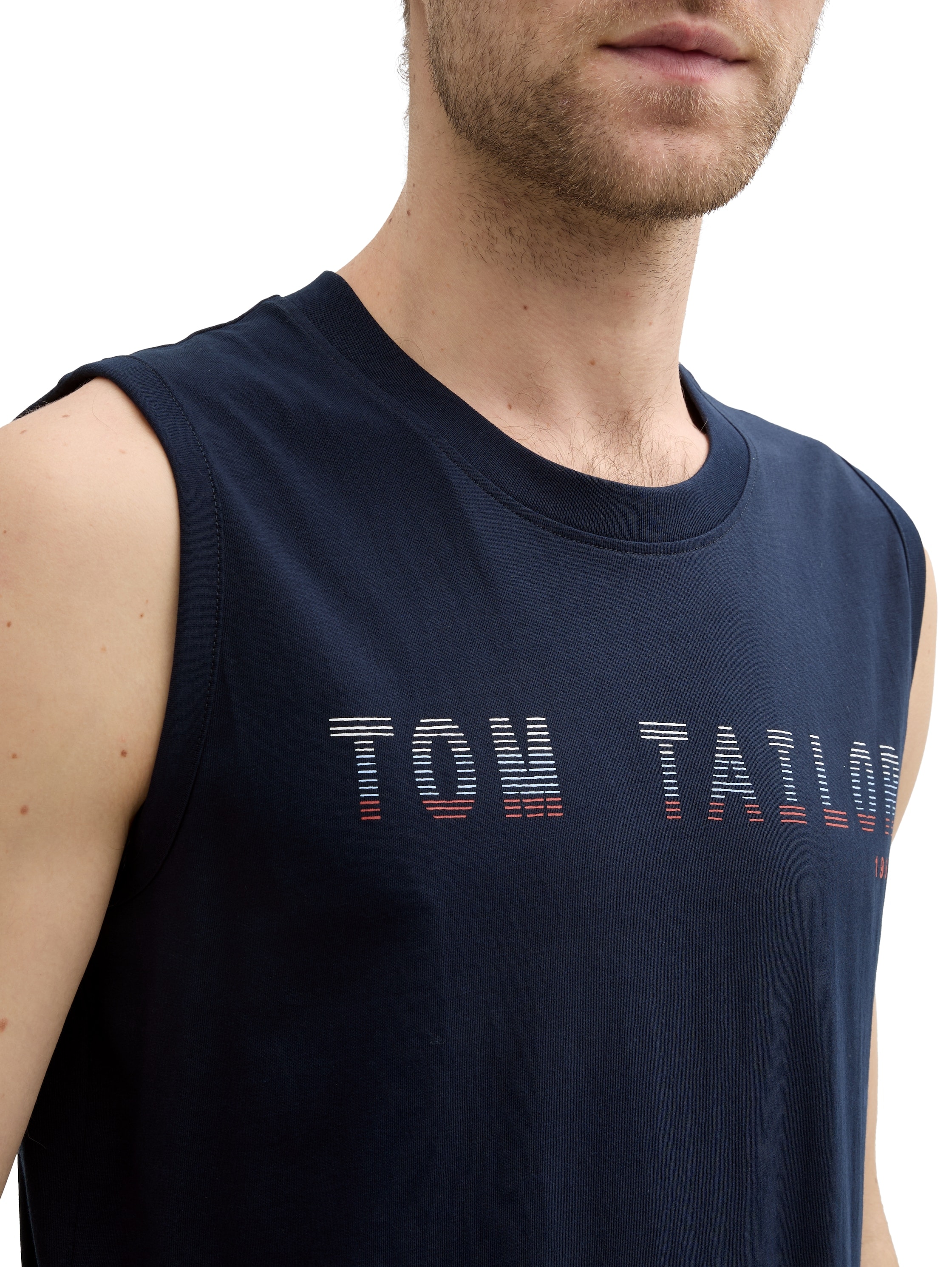 TOM TAILOR T-Shirt, (Packung, 2 tlg.), mit Logo-Print