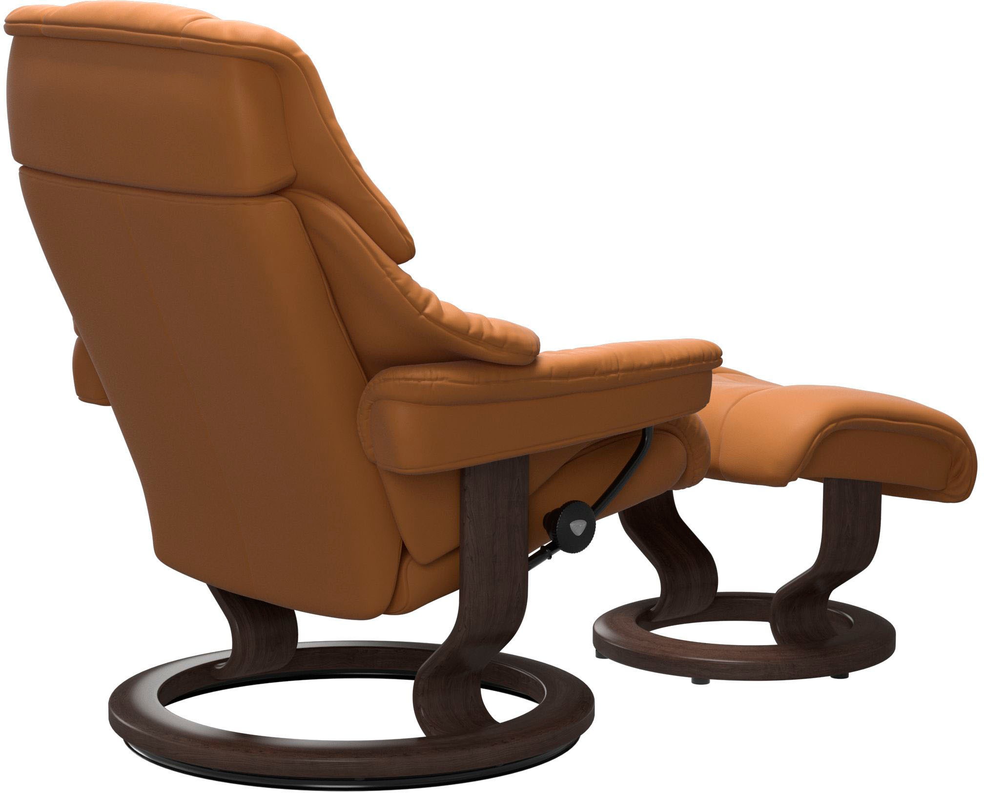 Stressless® Relaxsessel »Reno«, (Set, Relaxsessel mit Hocker), mit Hocker, mit Classic Base, Größe S, M & L, Gestell Wenge