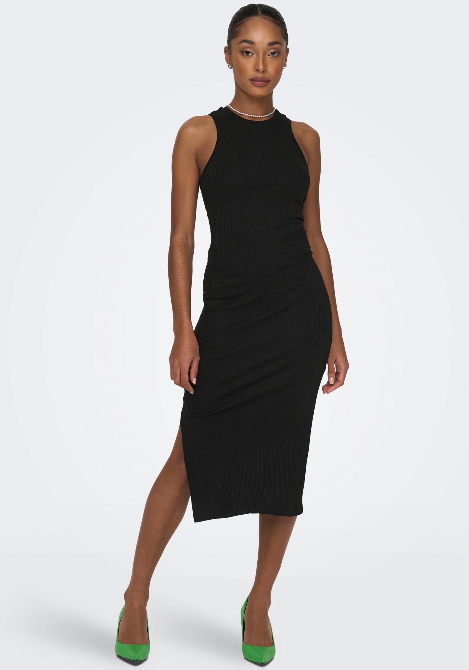 ONLY Jerseykleid »ONLBELFAST S/L MIDI DRESS JRS NOOS«, Sommerkleid