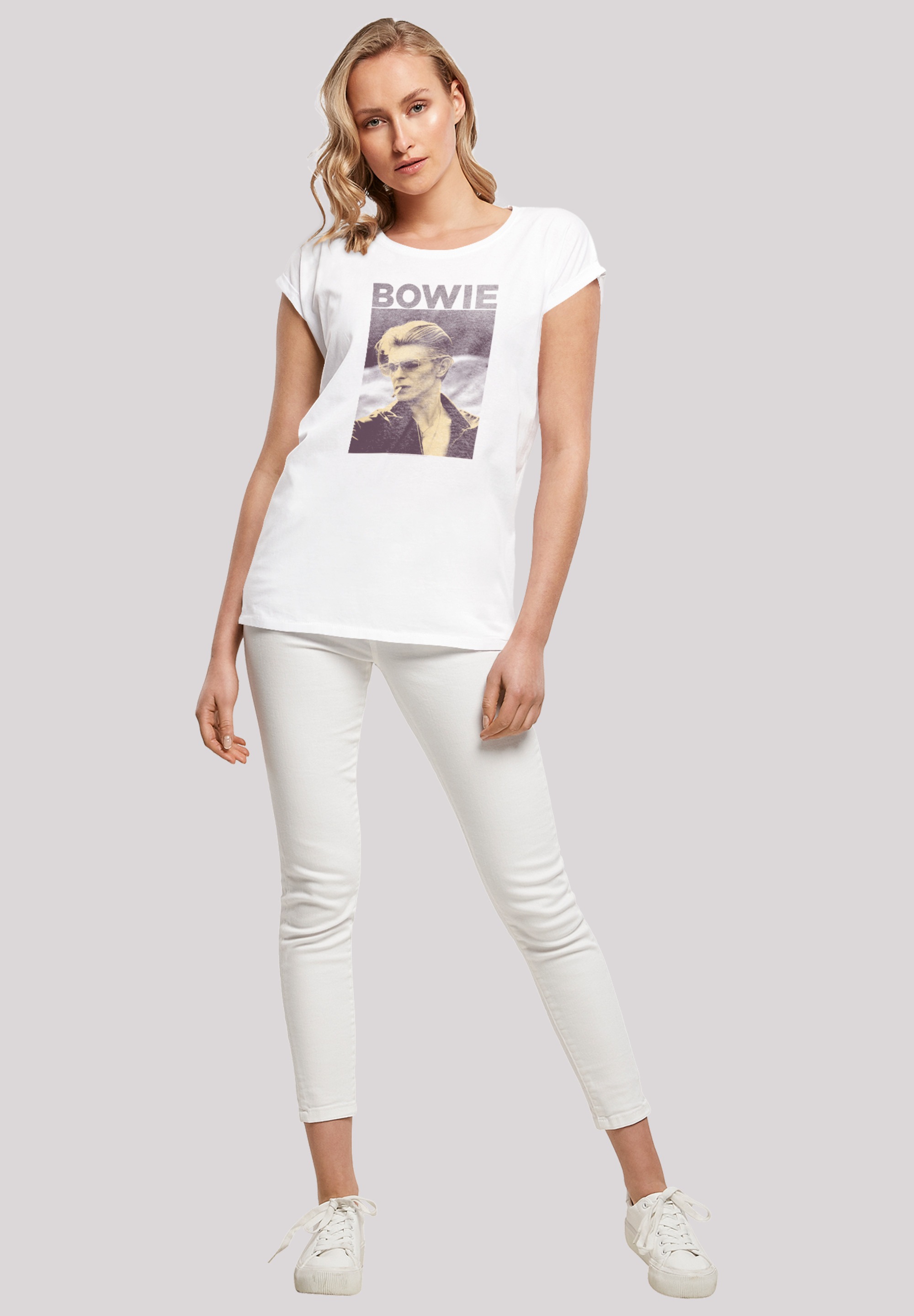 F4NT4STIC T-Shirt »David Bowie Smoking Photograph«, Print