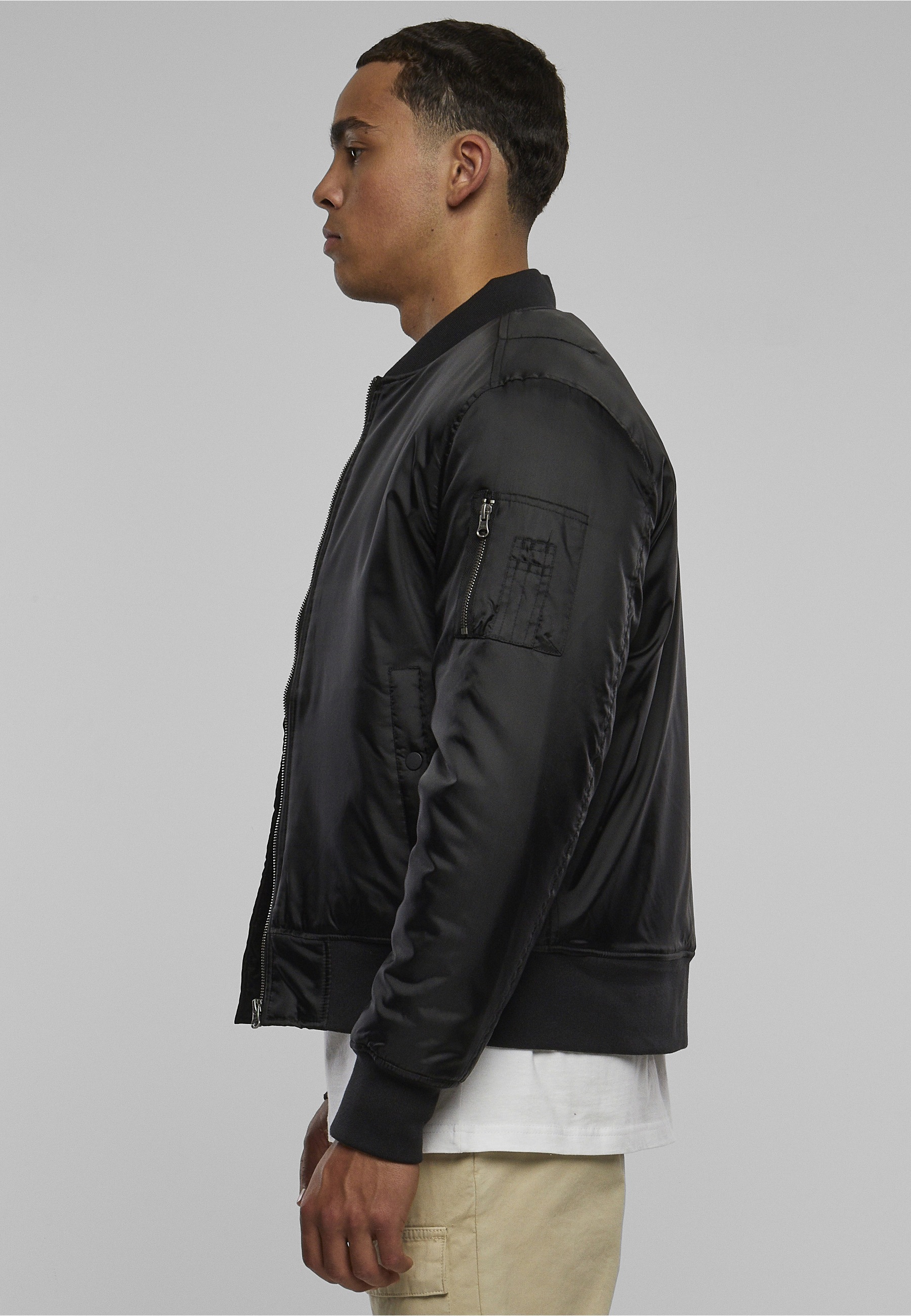 URBAN CLASSICS Anorak »Urban Classics Herren Basic Bomber Jacket« 1 Stk. tlg. ohne Kapuze