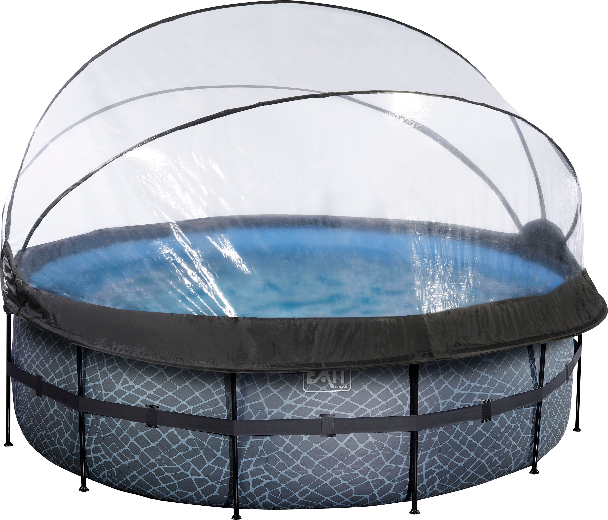 Thumbnail - EXIT Framepool "inkl. multifunktionaler Poolabdeckung" ØxH: 427x122 cm, mit Sandfilteranlage und Sicherheitsleiter